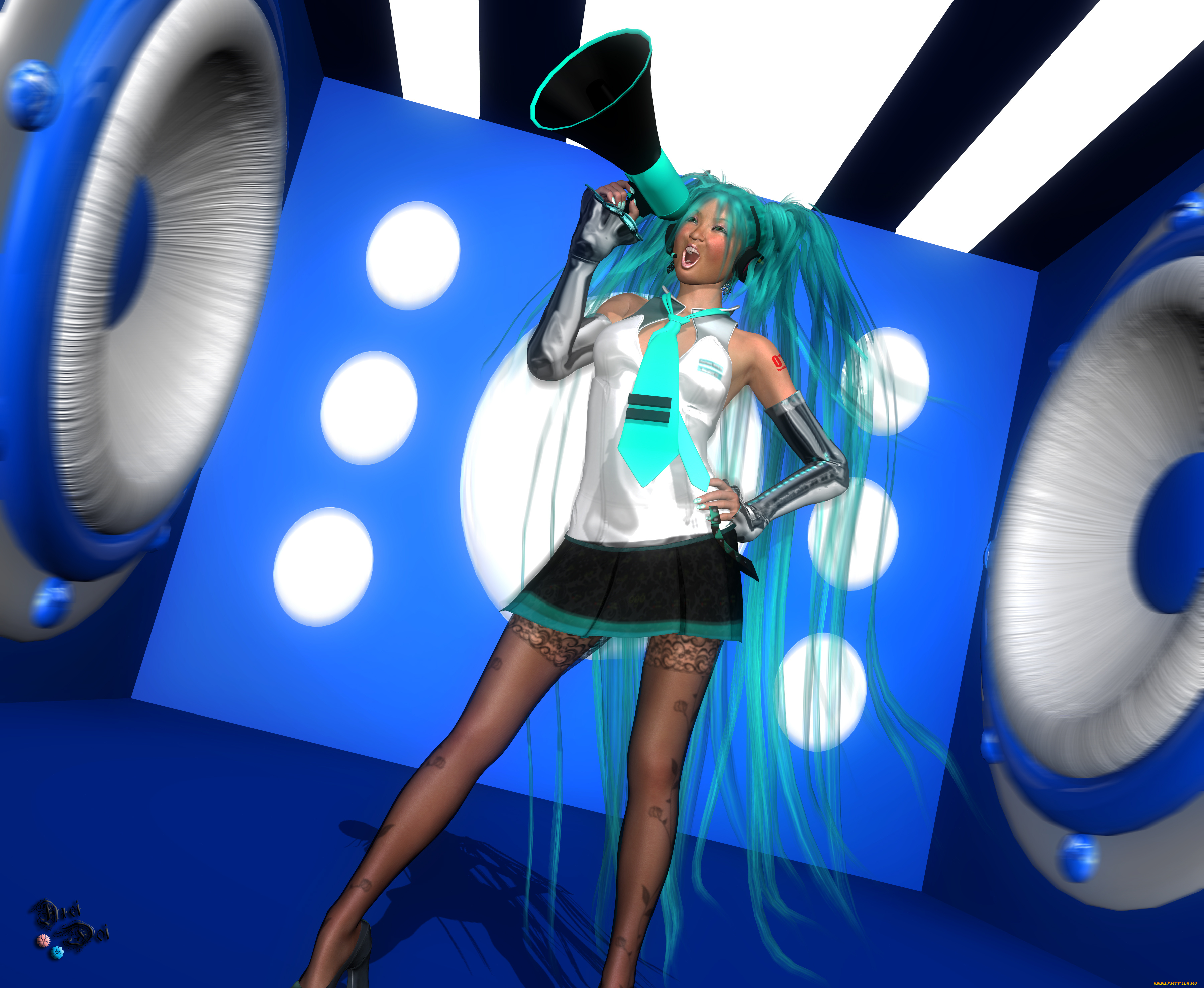 3д, графика, anime, аниме, девушка, волосы