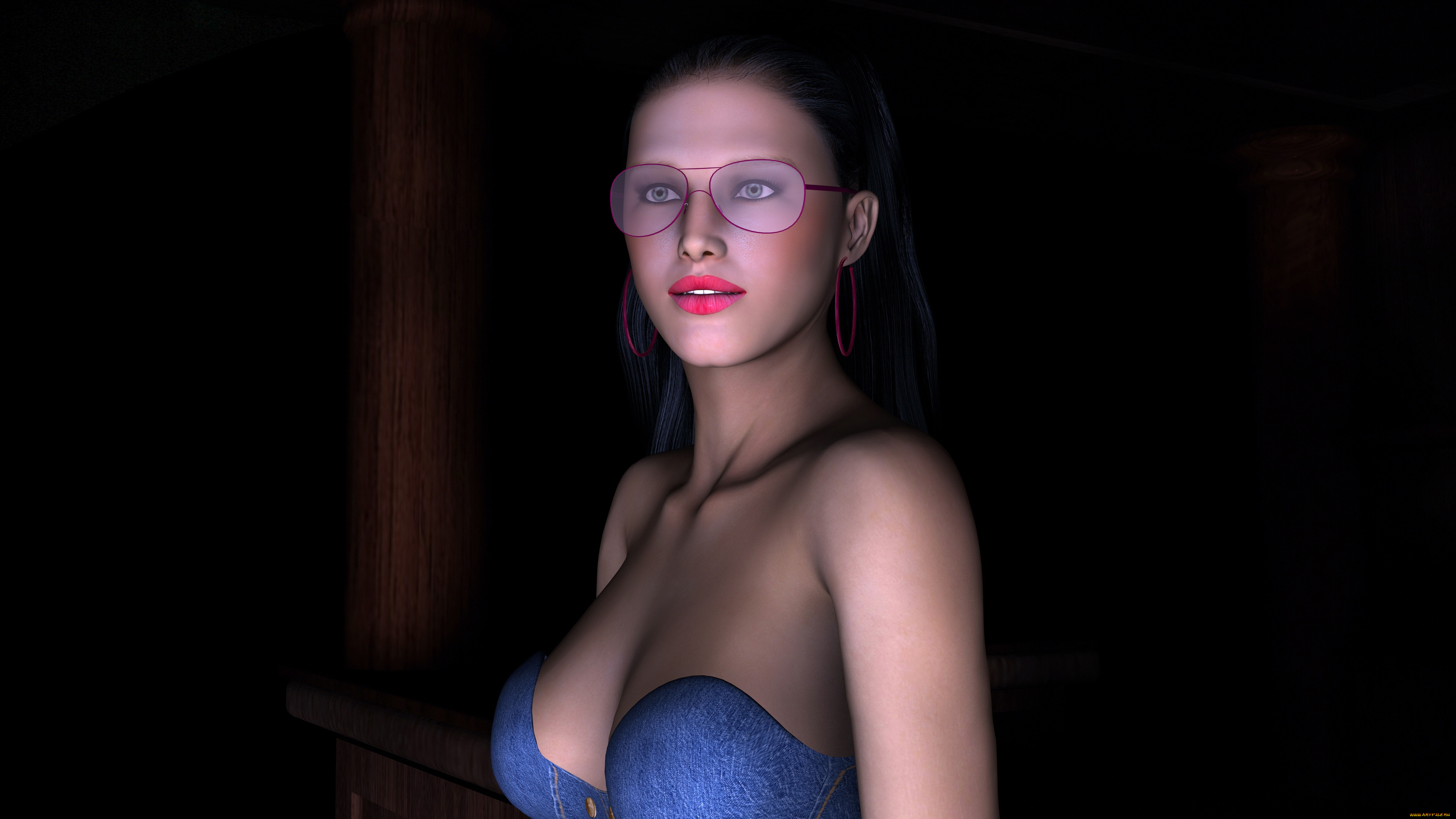3д, графика, people, люди, девушка, очки