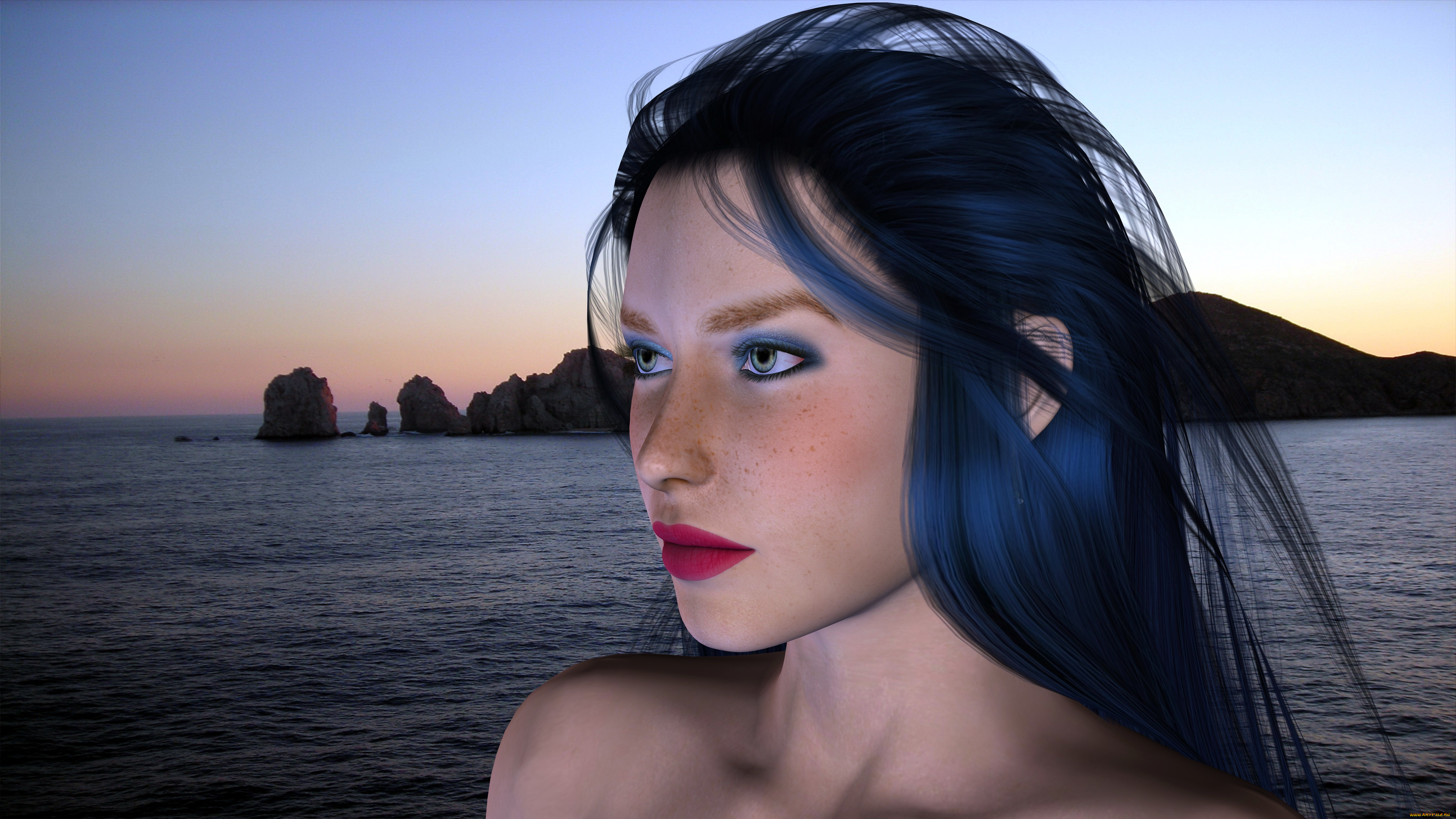 3д, графика, portraits, портрет, лицо