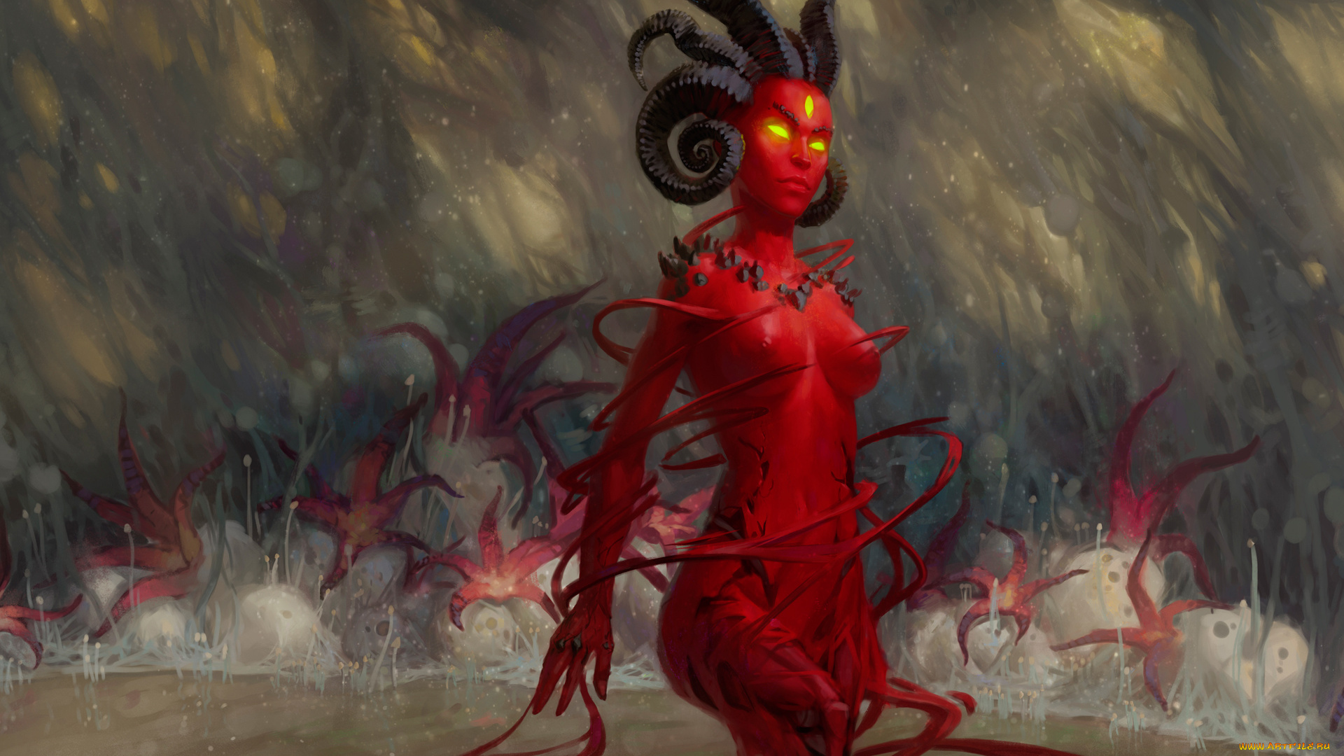 фэнтези, романтика, апокалипсиса, alexiuss, апокалипсиса, романтика, тело, рога, демон, возрождение