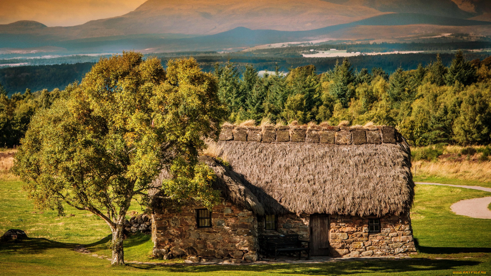 каллоден, шотландия, разное, сооружения, , постройки, scotland, culloden, шотландия, каллоден, пейзаж, дом