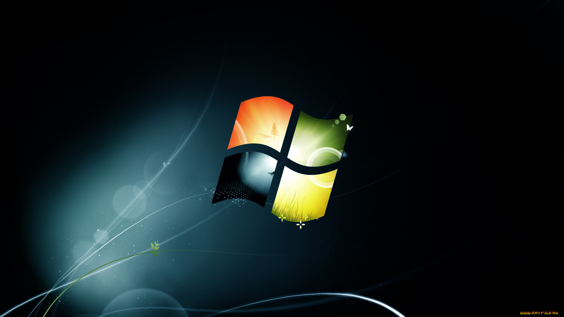 компьютеры, windows, xp, логотип, фон