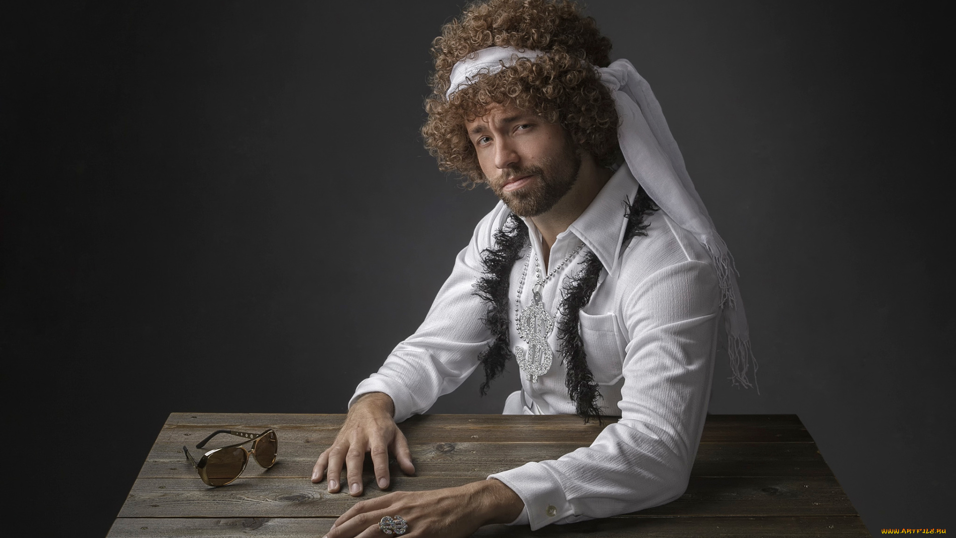 мужчины, -, unsort, студия, портрет, кучерявый