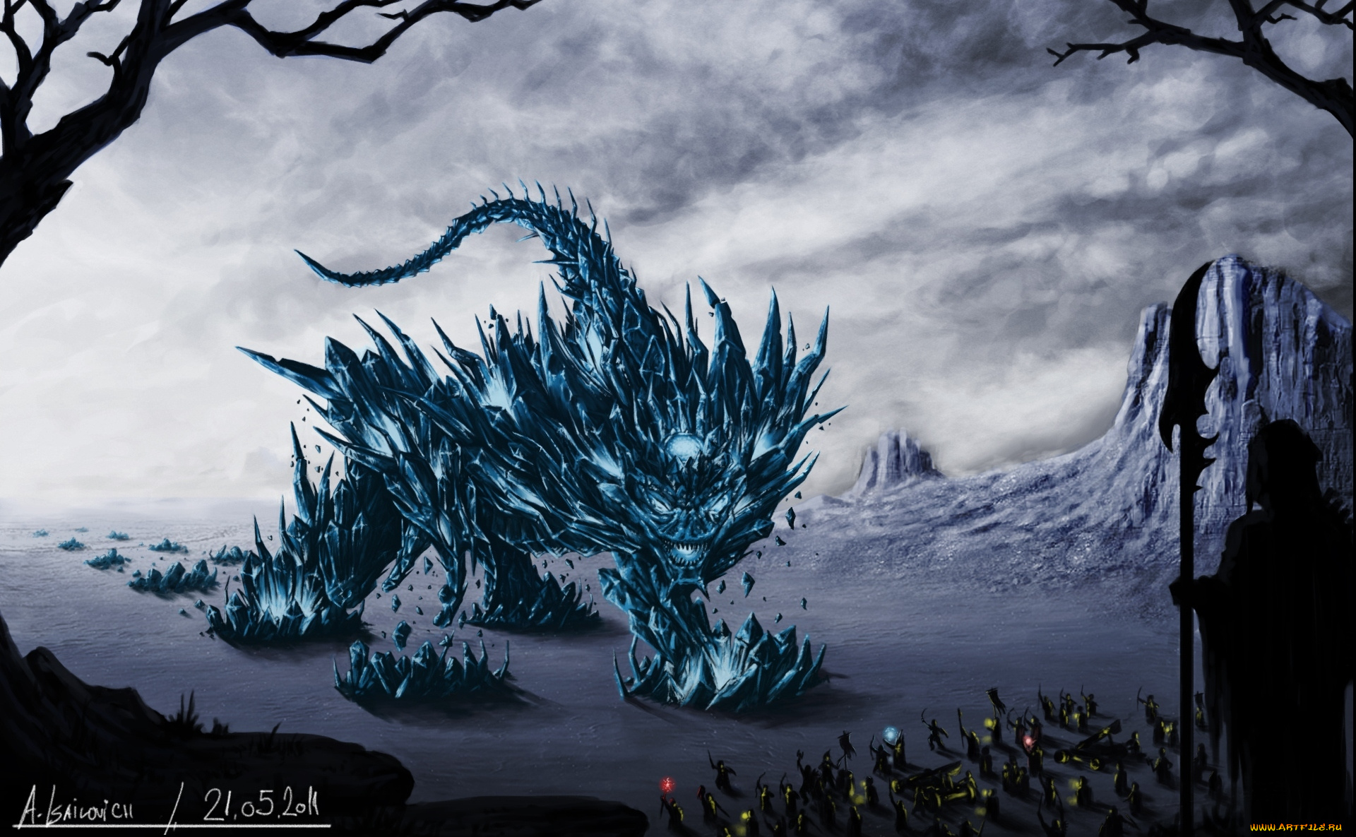 фэнтези, существа, монстр, чудовище, пустыня, люди, маги, магия