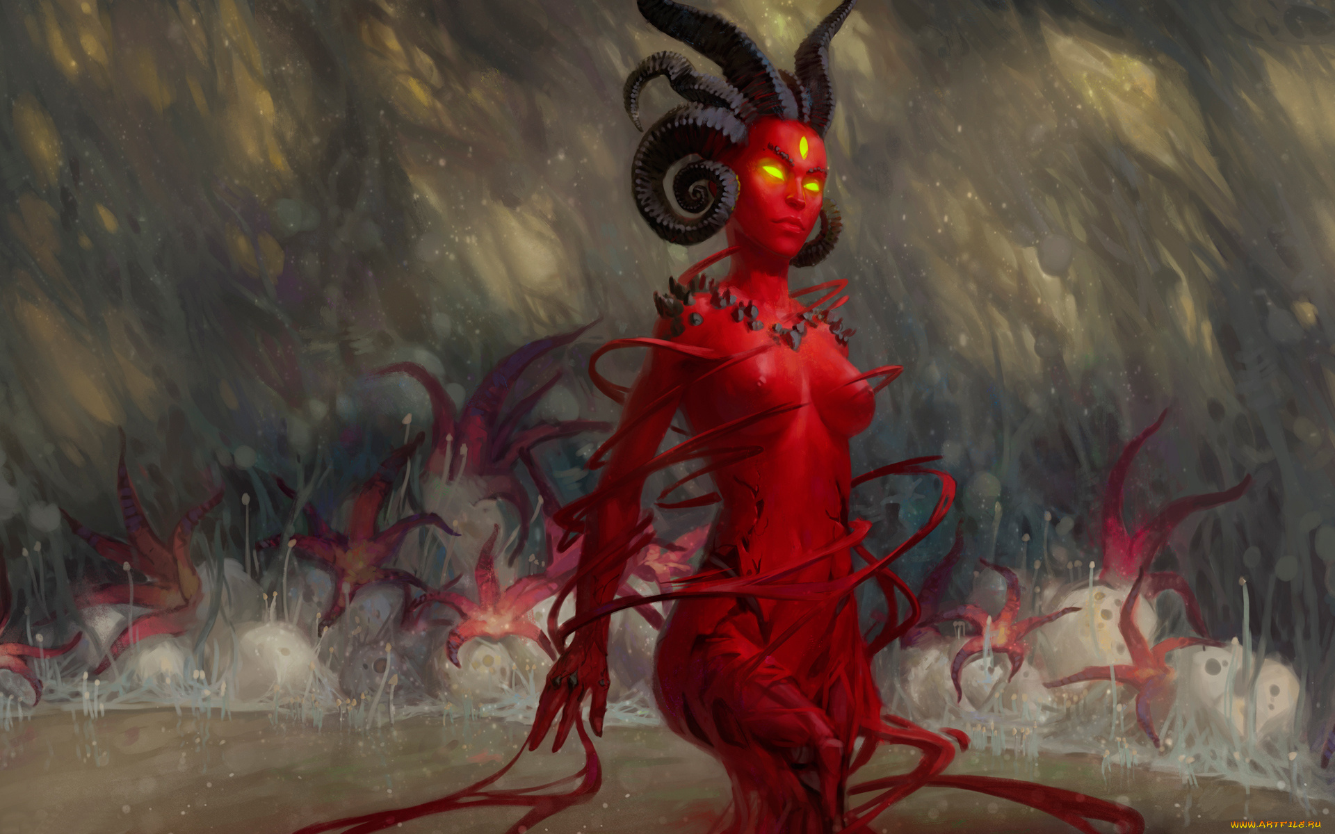 фэнтези, романтика, апокалипсиса, alexiuss, апокалипсиса, романтика, тело, рога, демон, возрождение