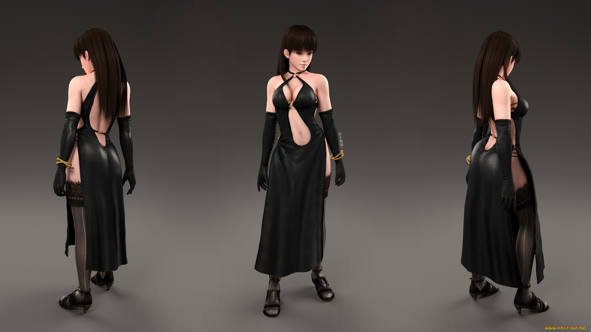 3д, графика, аниме, , anime, девушка, фон, взгляд