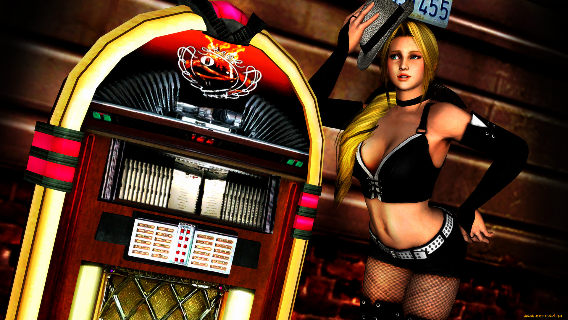 3д, графика, аниме, , anime, фон, взгляд, девушка