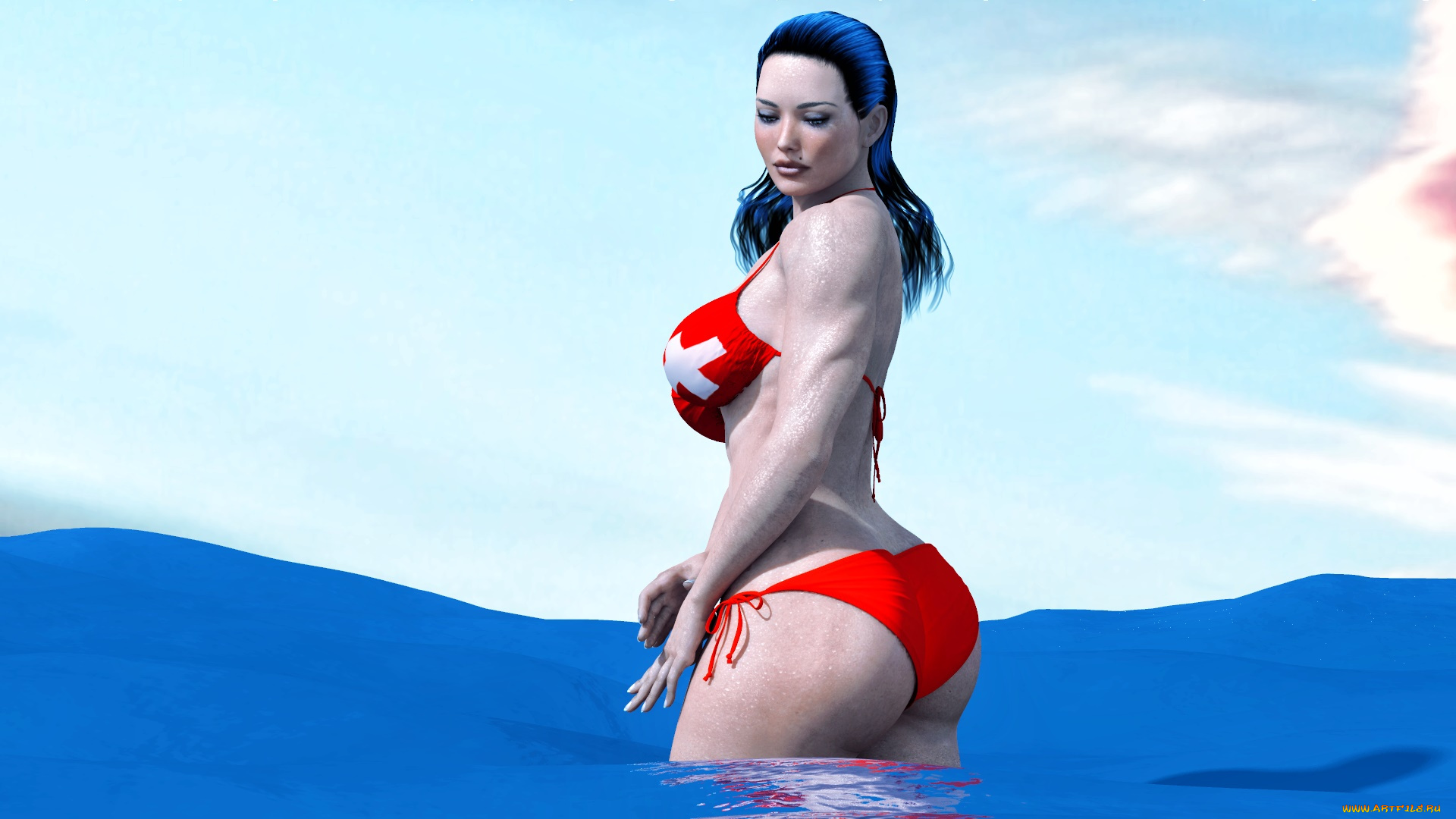 3д, графика, люди, , people, фон, взгляд, девушка