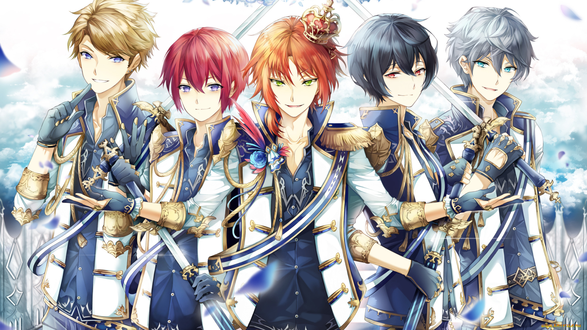 аниме, ensemble, stars, парни