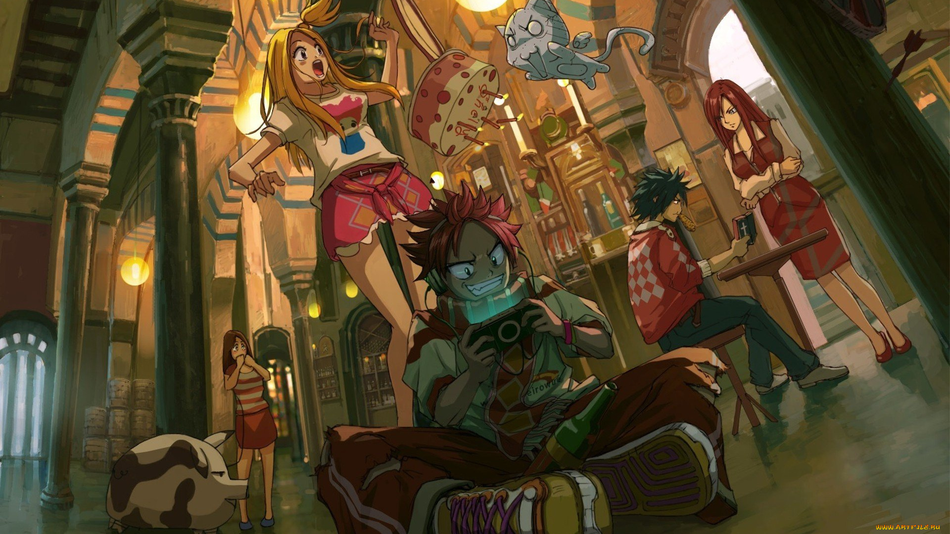 аниме, fairy, tail, хвост, феи