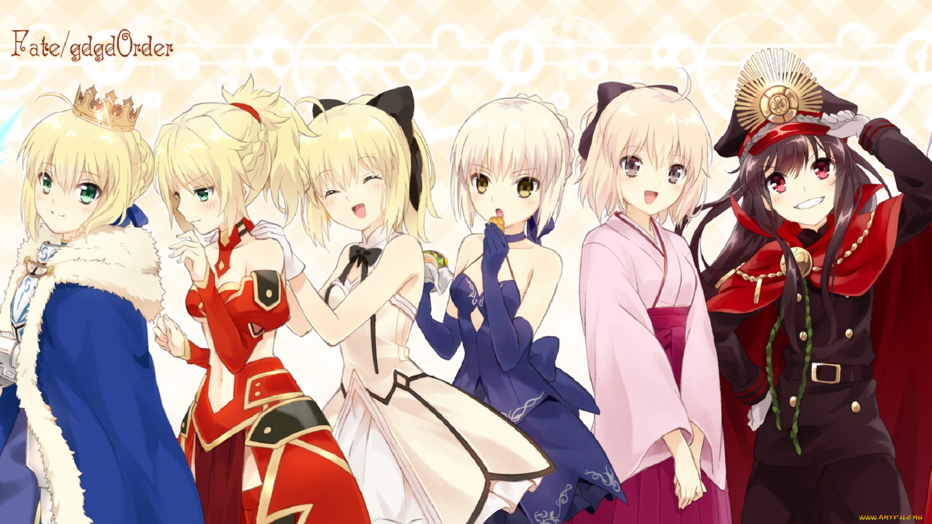 аниме, fate, stay, night, девушки