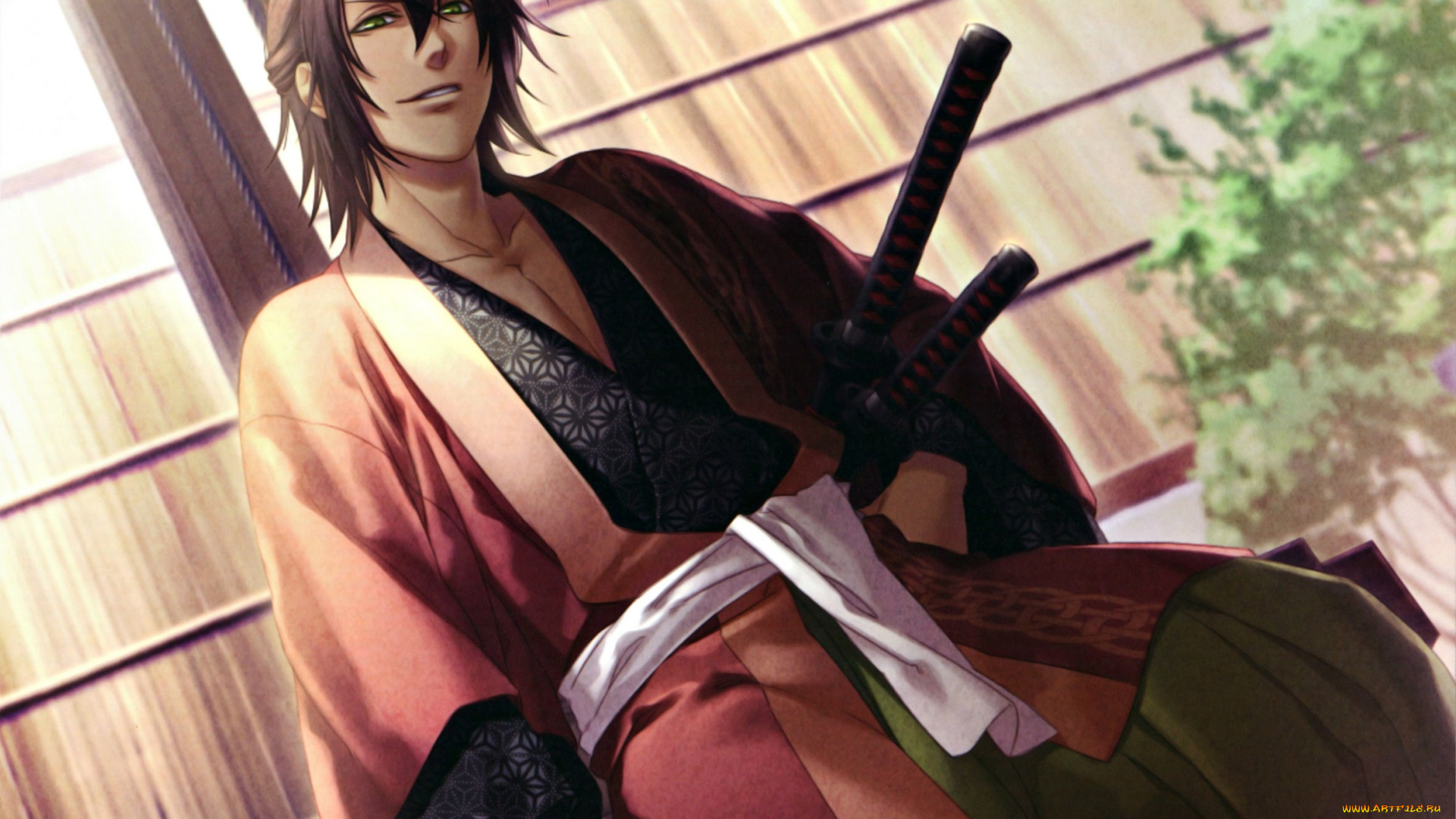 аниме, hakuouki, окита