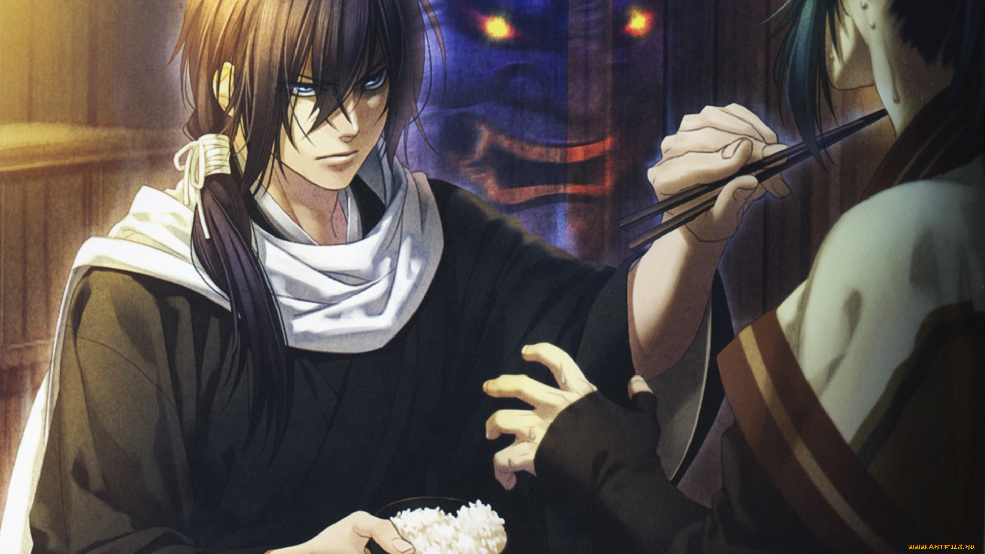 аниме, hakuouki, парни