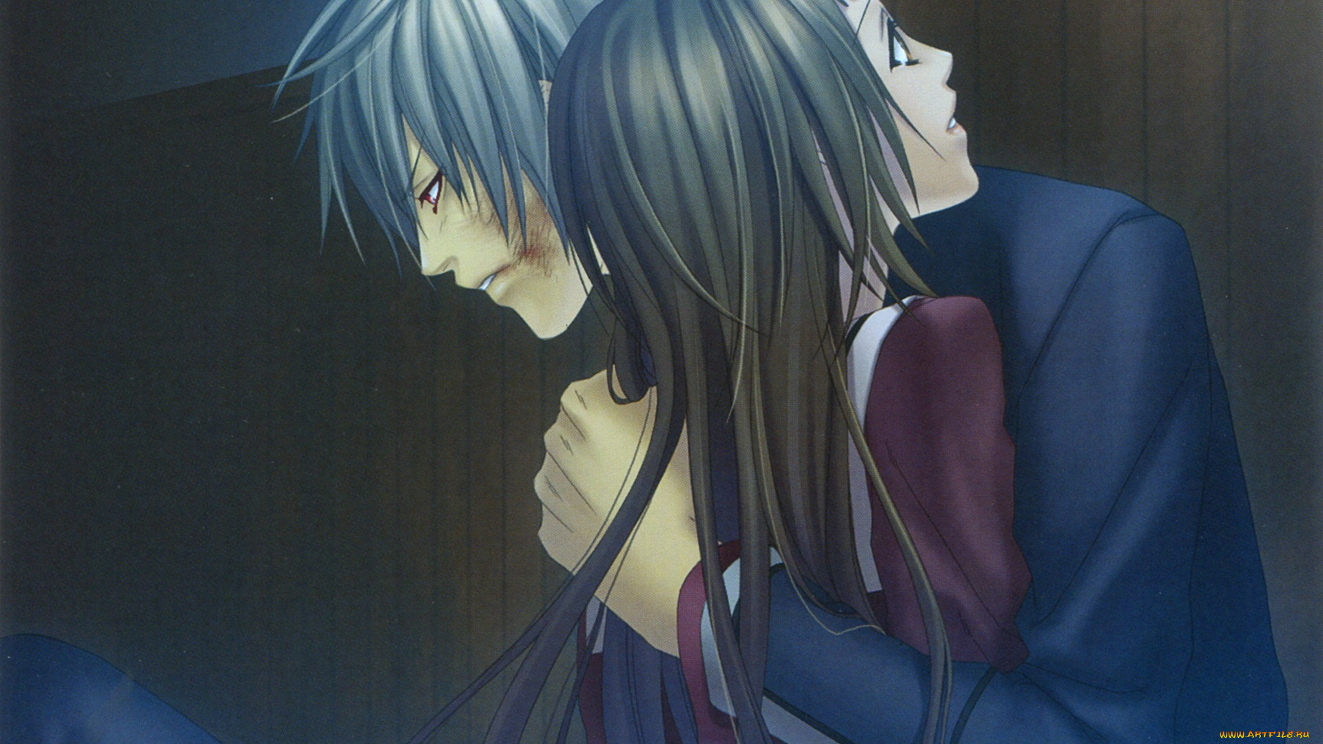 аниме, hiiro, no, kakera, объятия