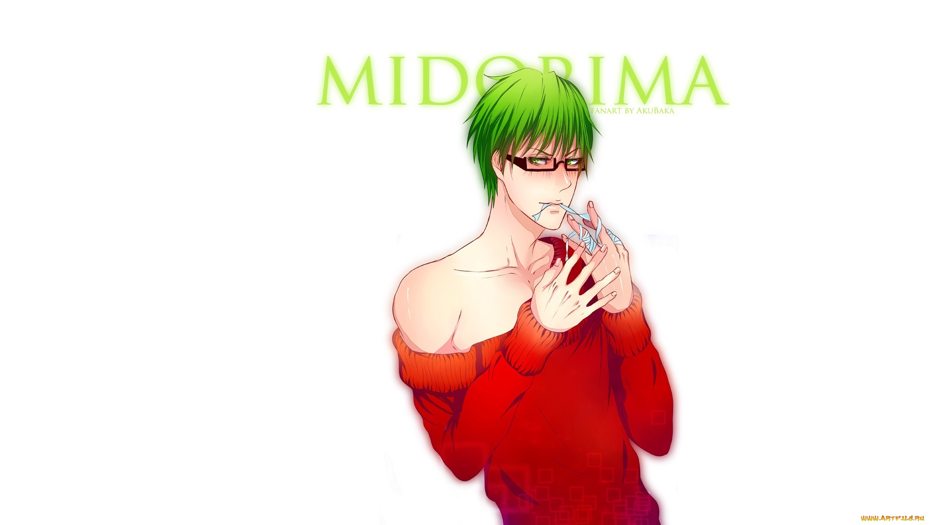 аниме, kuroko, no, baske, мидорима, шинтаро