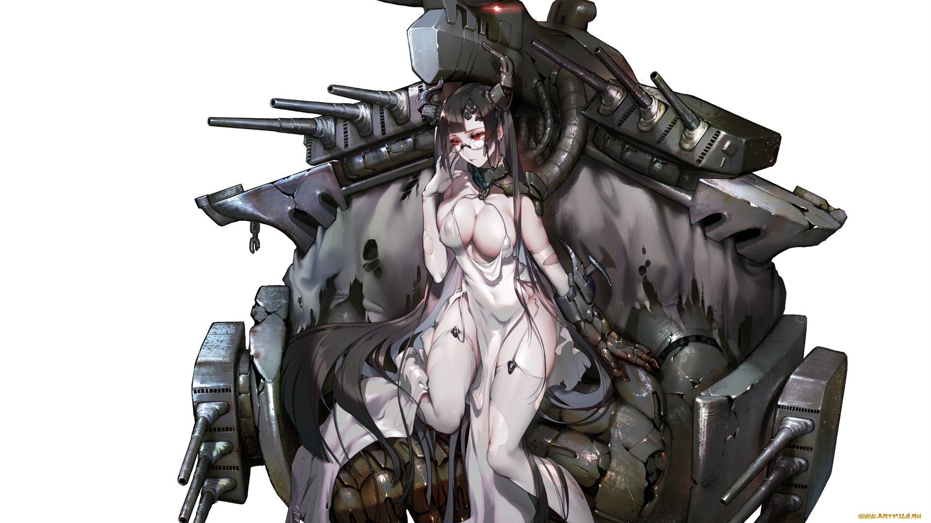 аниме, оружие, , техника, , технологии, девушка