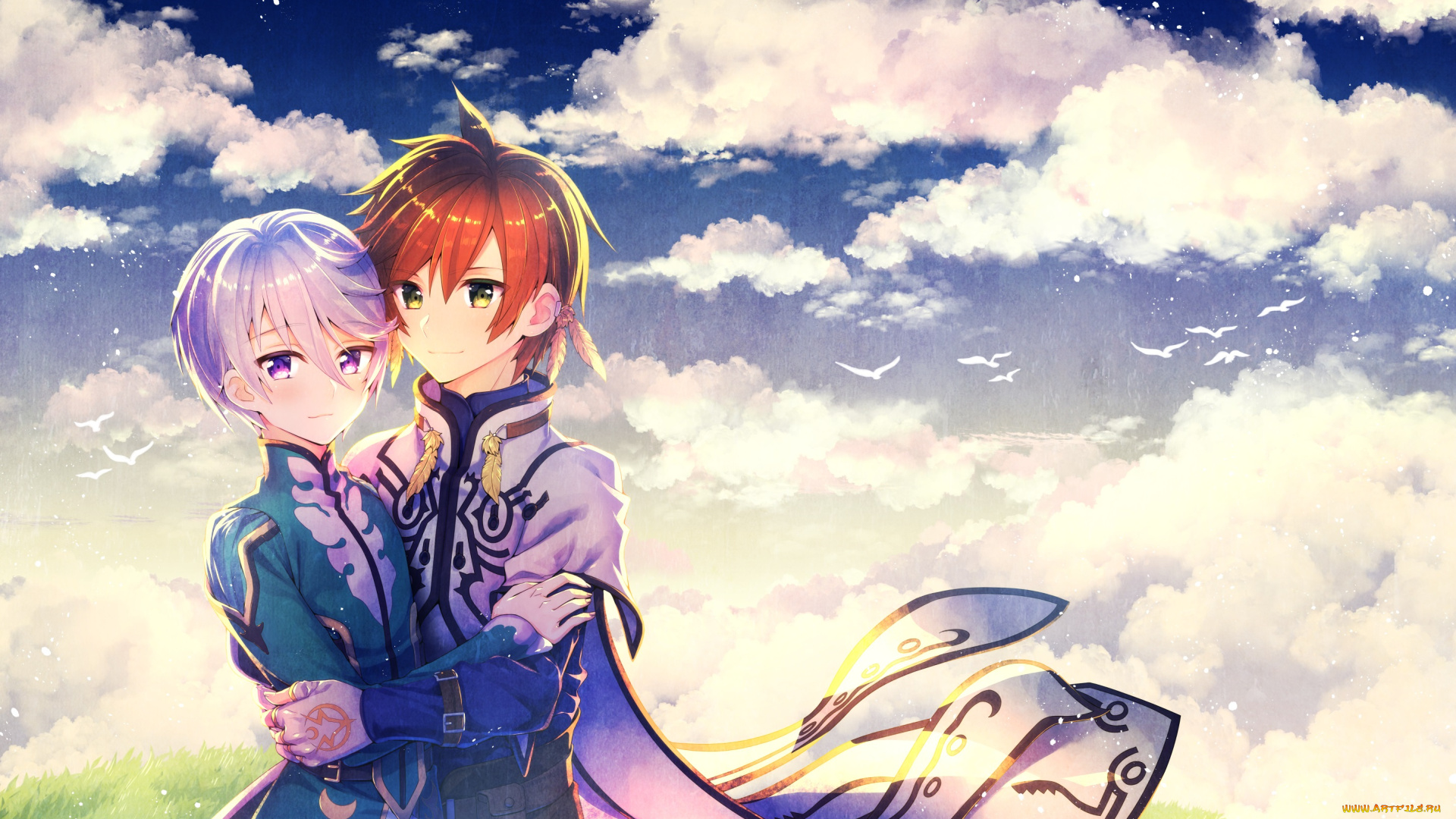 аниме, tales, of, zestiria, девушка, парень, романтика