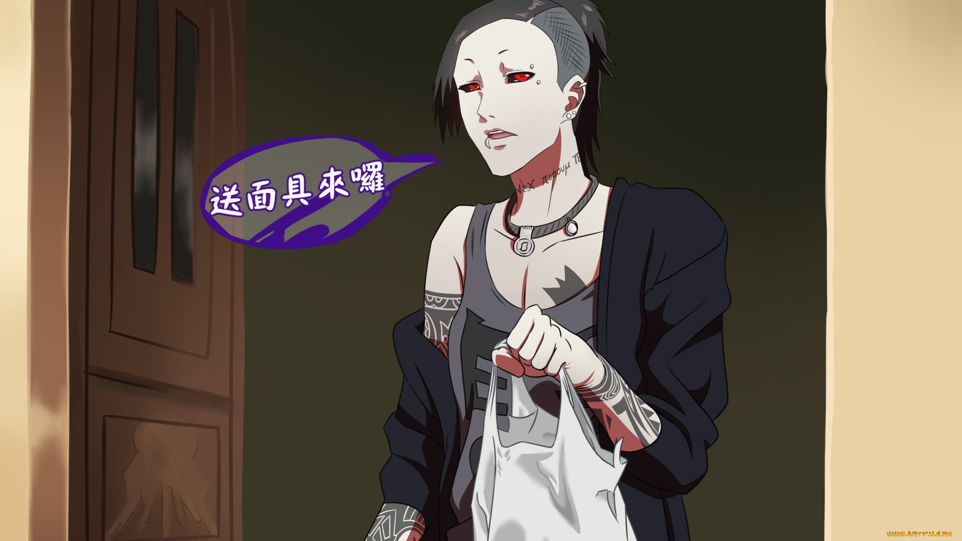 аниме, tokyo, ghoul, ута