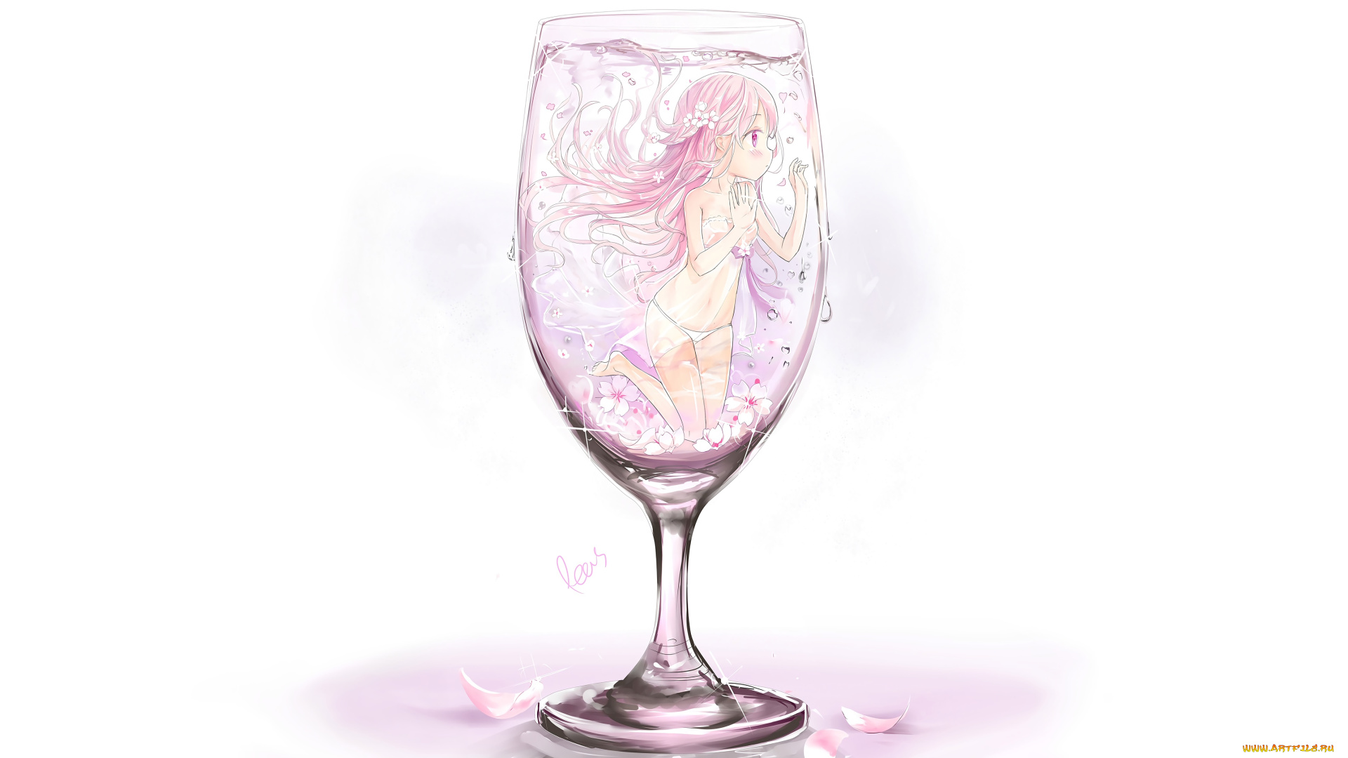 аниме, unknown, , другое, бокал