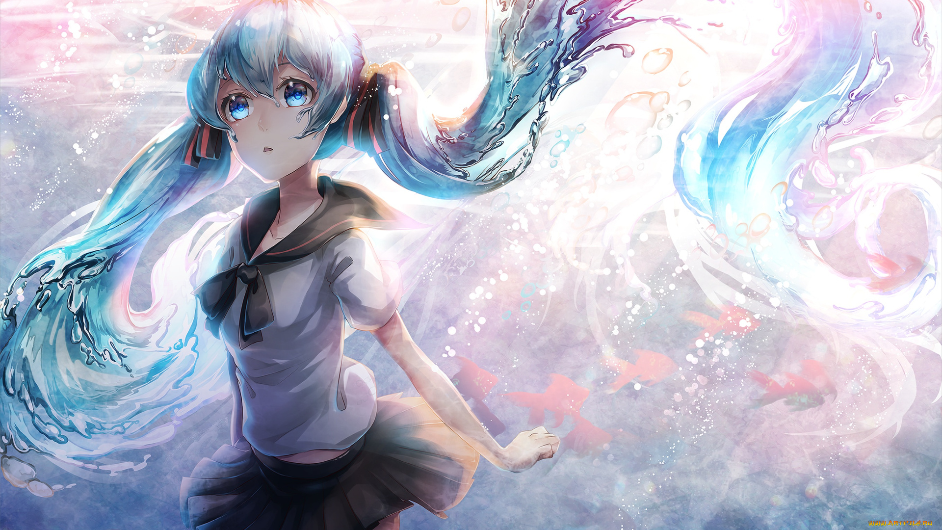 аниме, vocaloid, девочка