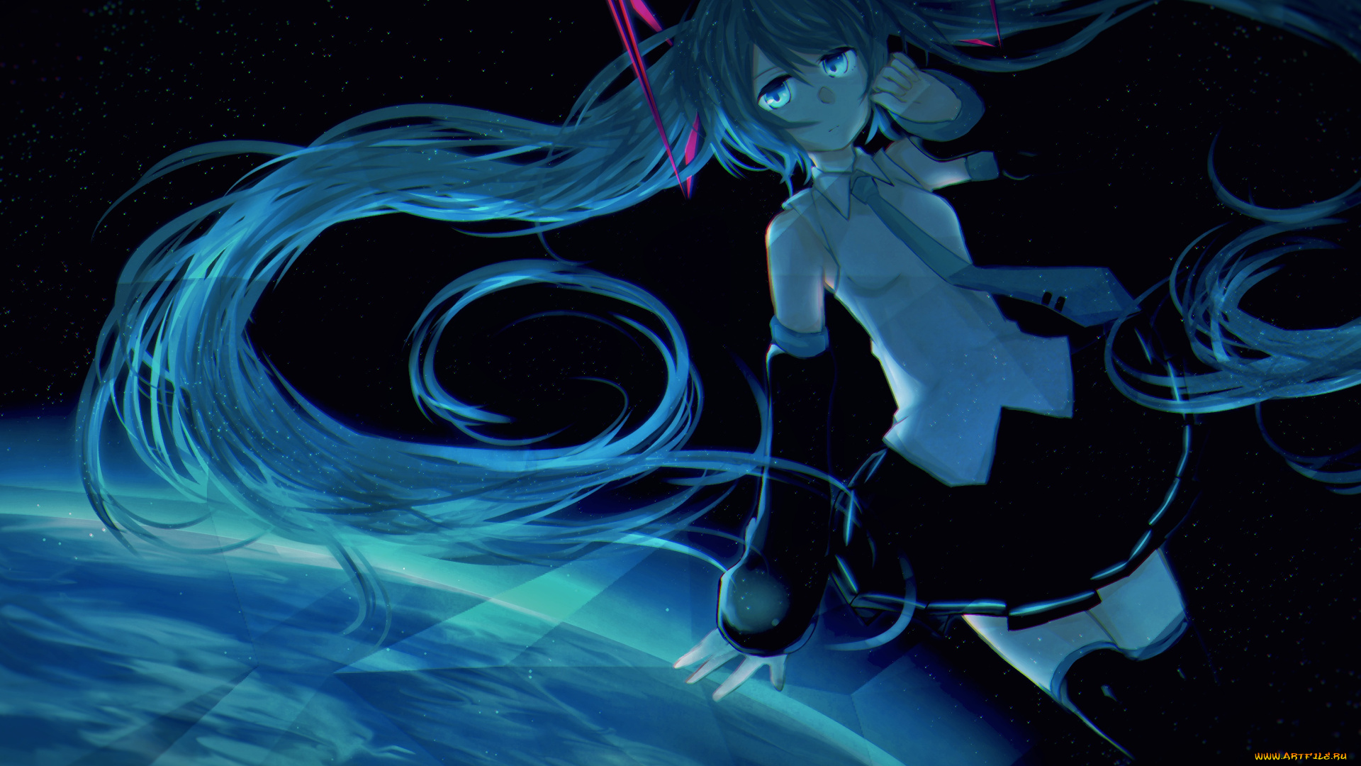 аниме, vocaloid, девушка