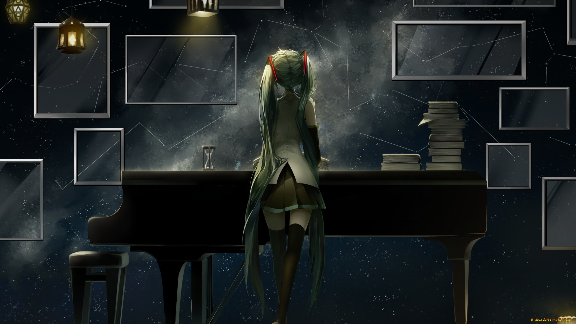 аниме, vocaloid, девушка