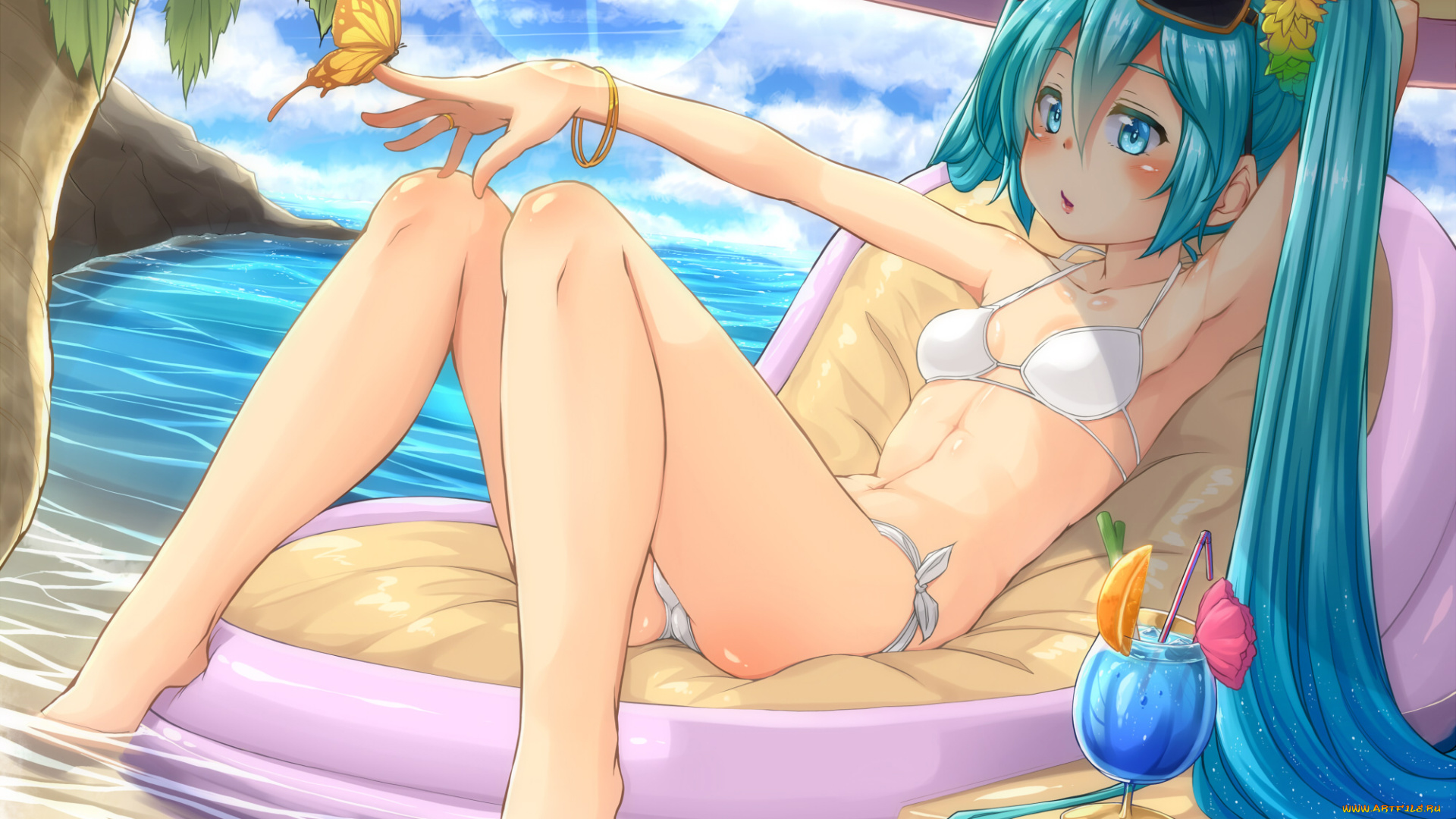 аниме, vocaloid, девушка