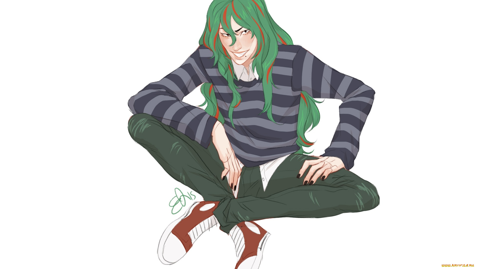 аниме, yowamushi, pedal, парень