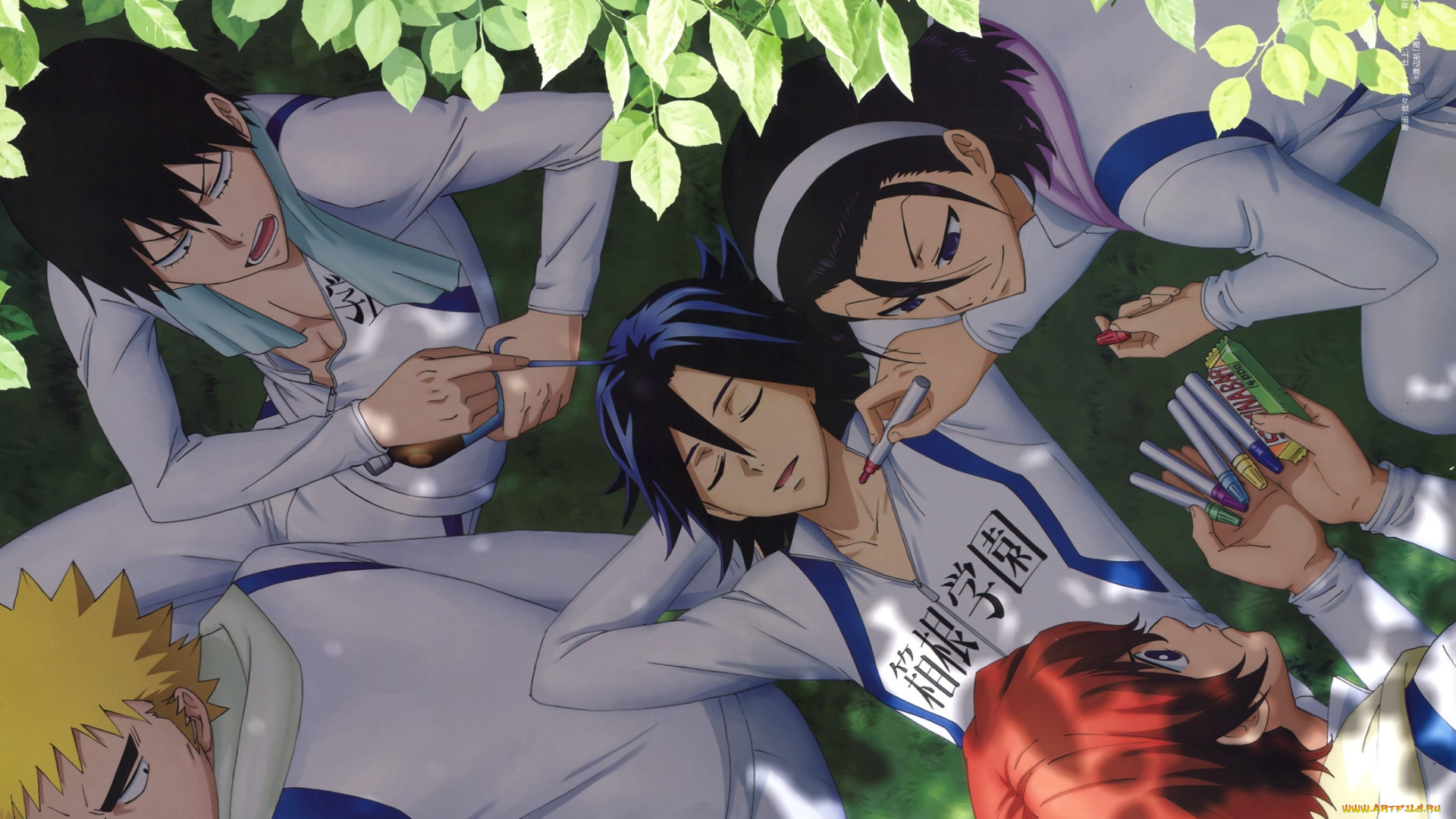аниме, yowamushi, pedal, парни