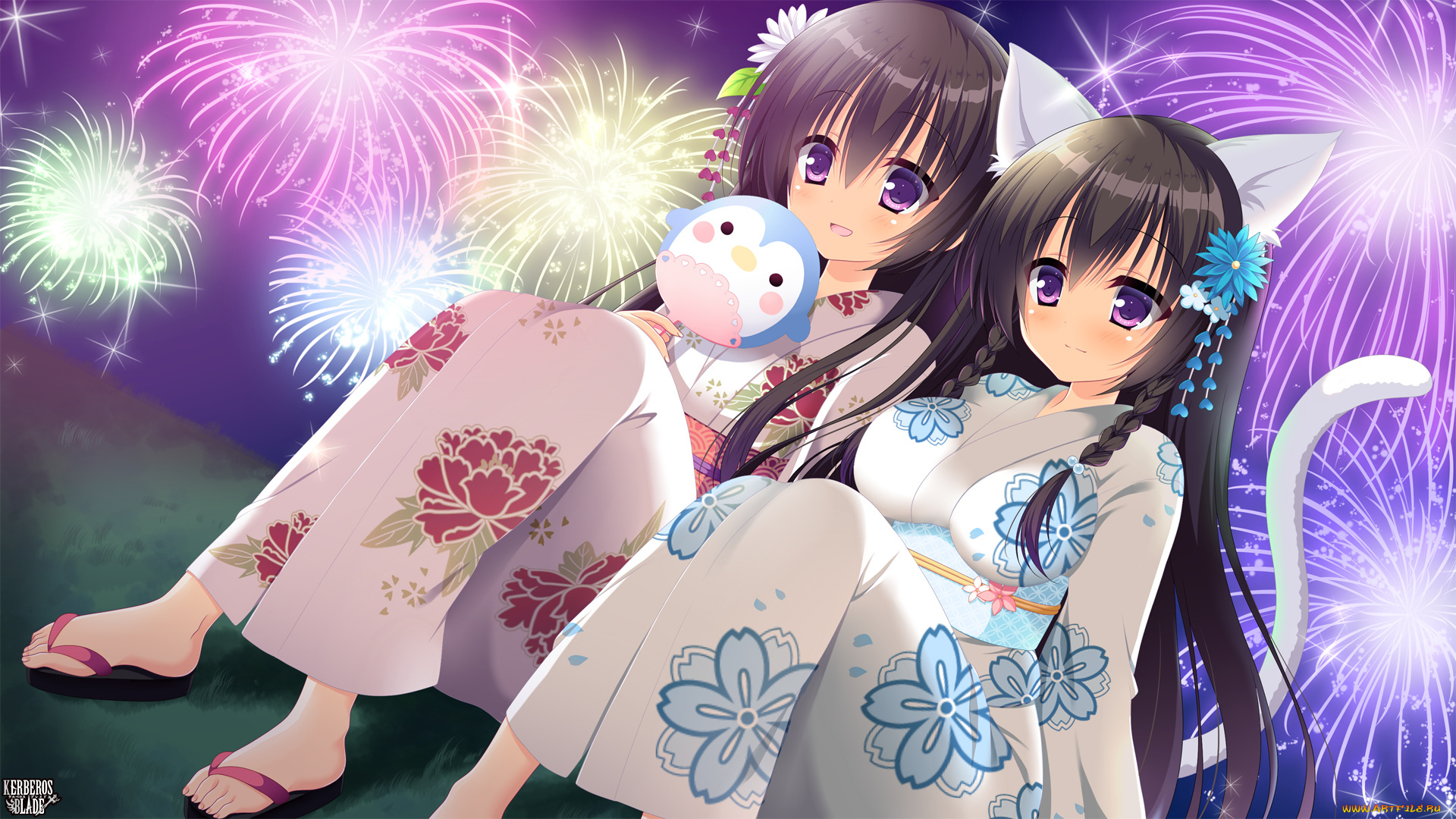 аниме, животные, , существа, девушки