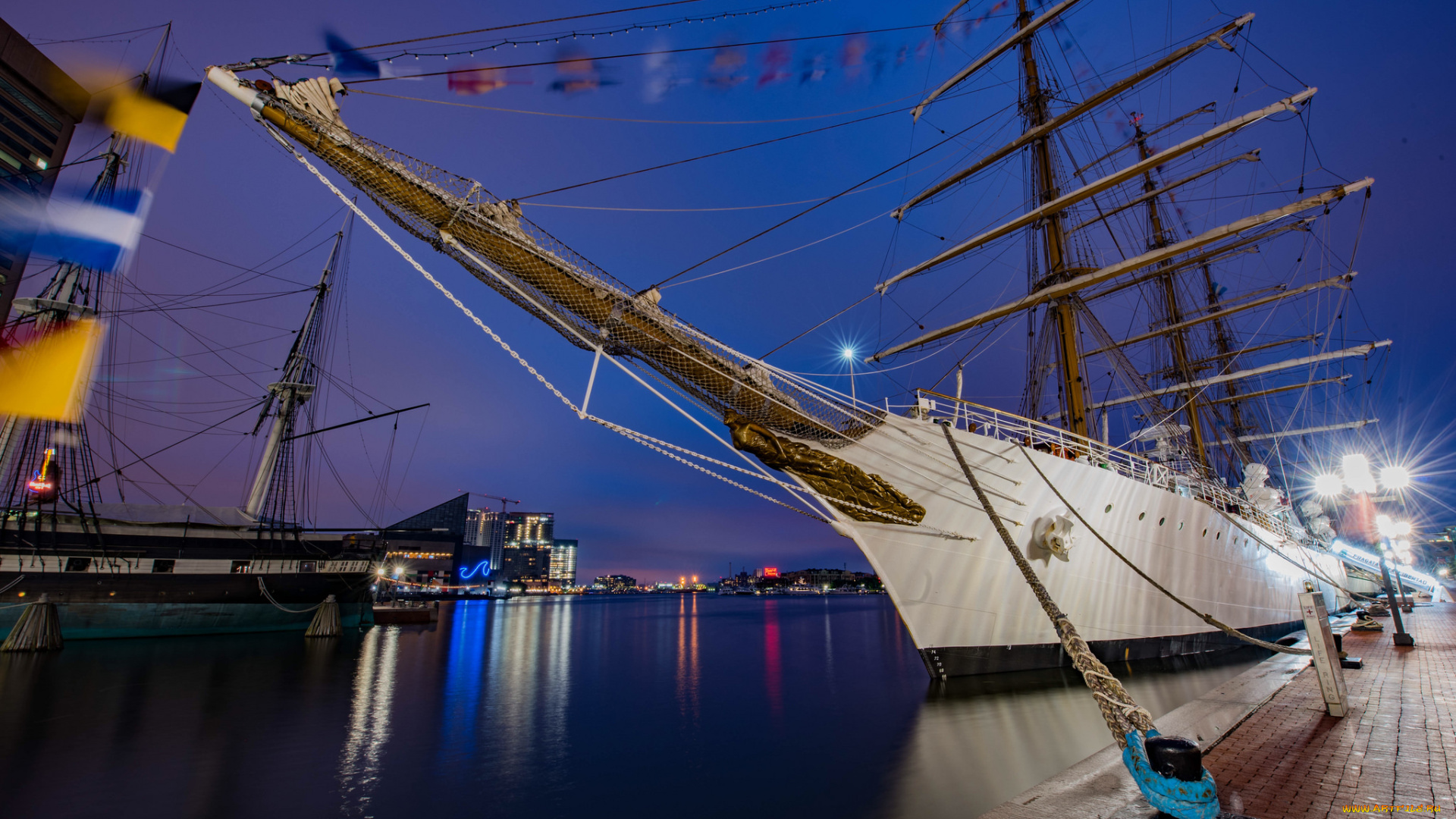 корабли, парусники, паруса, мачты