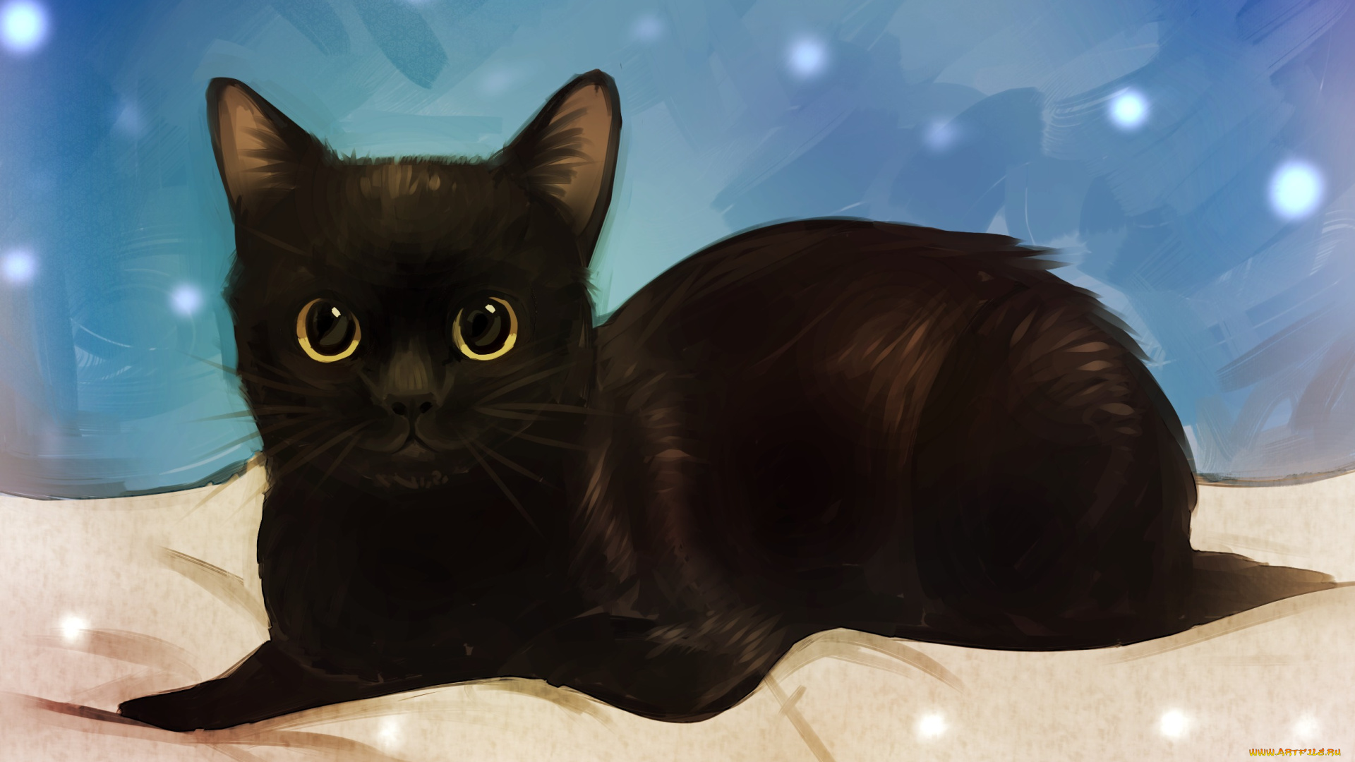 рисованное, животные, , коты, кот