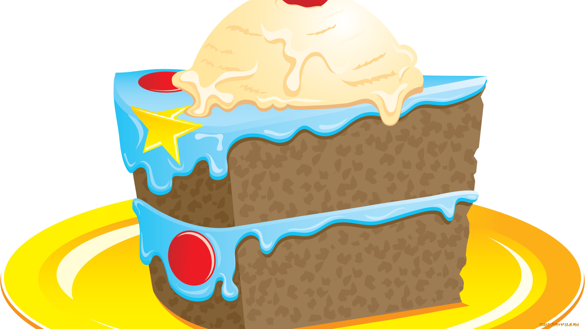 векторная, графика, еда, , food, торт