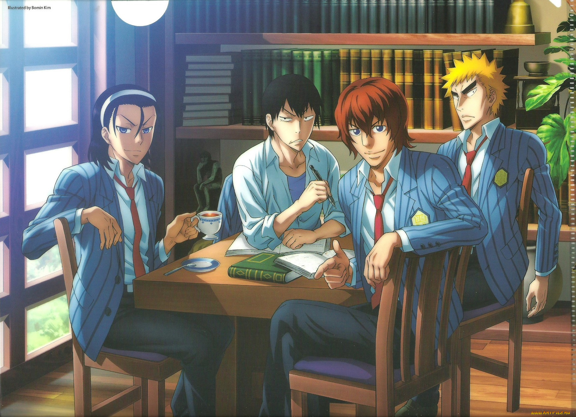 аниме, yowamushi, pedal, парни