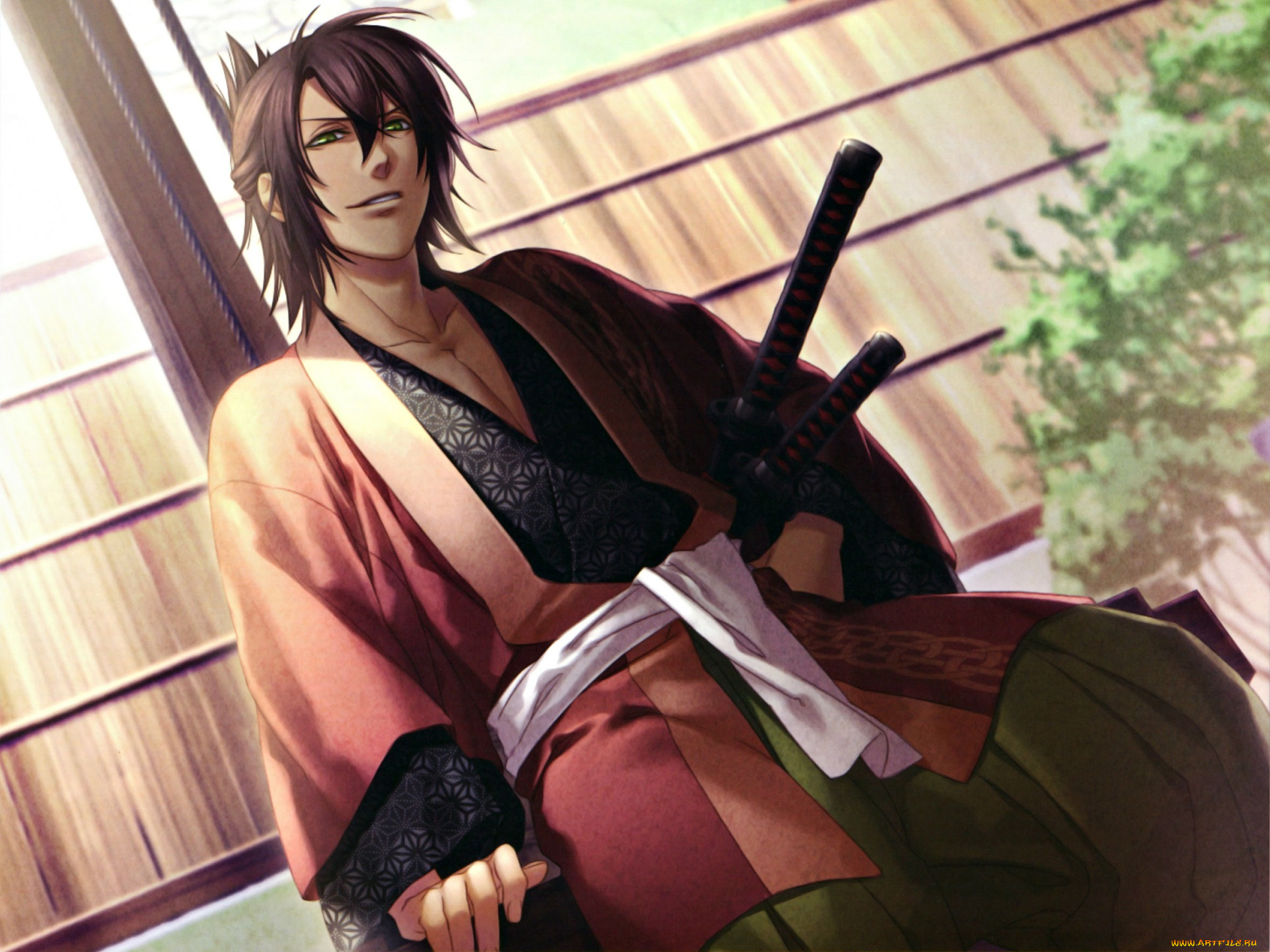аниме, hakuouki, окита