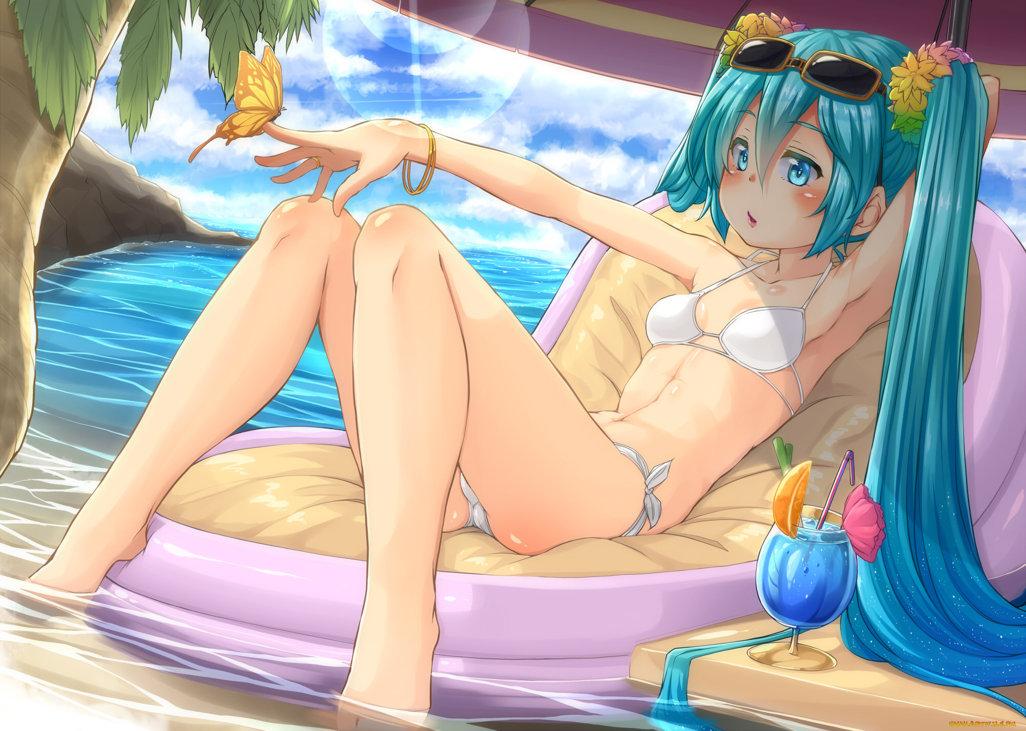 аниме, vocaloid, девушка