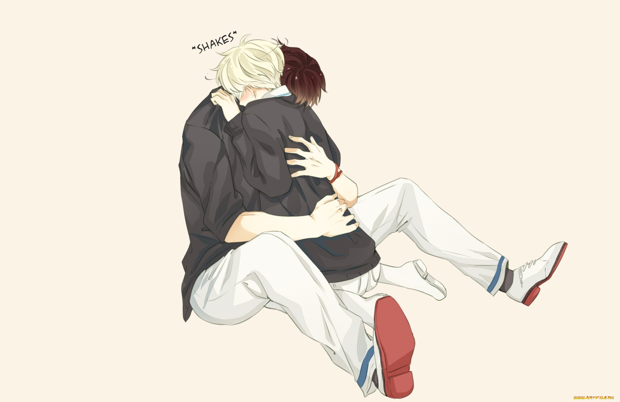 аниме, unknown, , другое, объятия, романтика, парни, арт, сёнен-ай