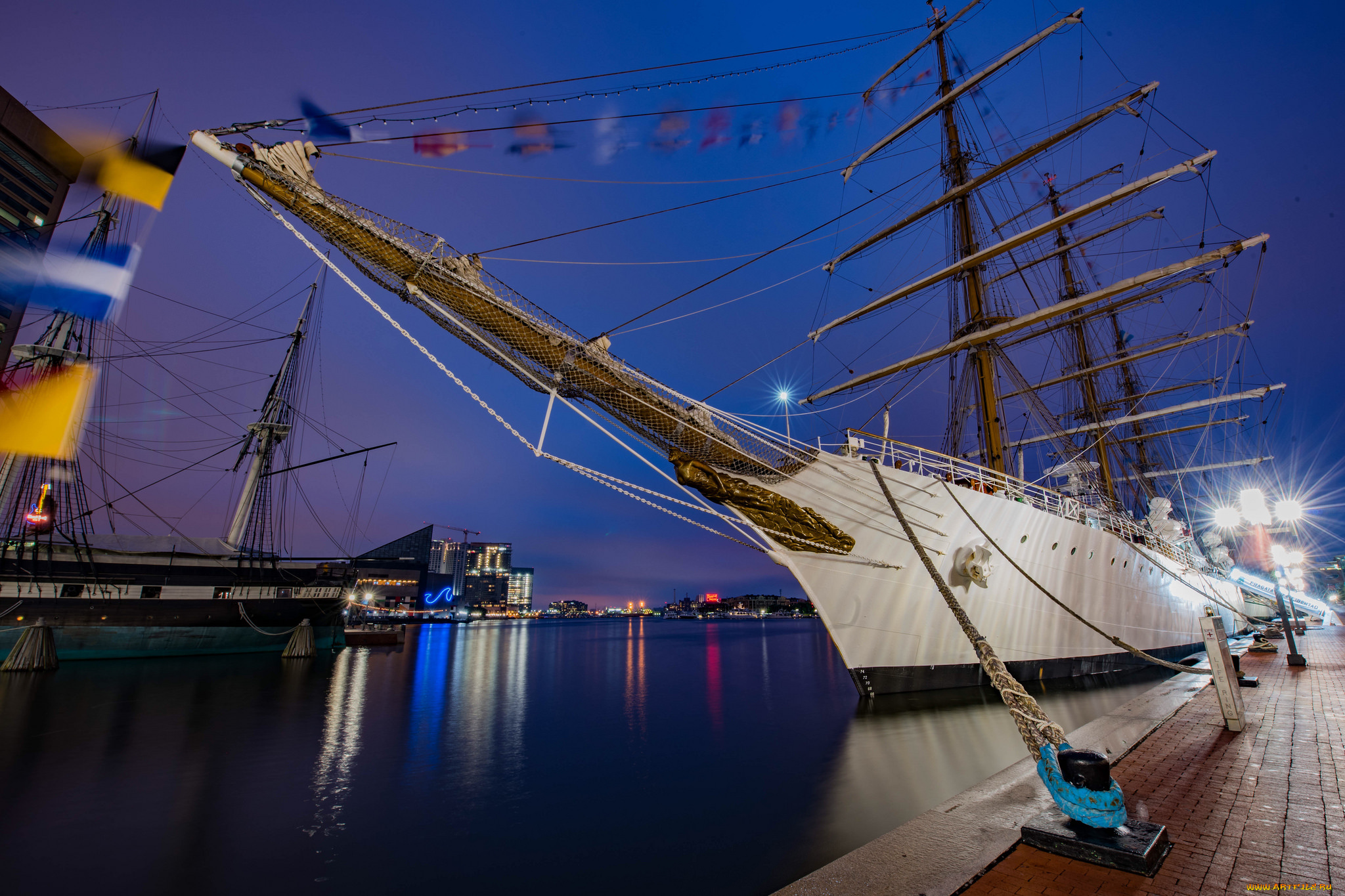 корабли, парусники, паруса, мачты