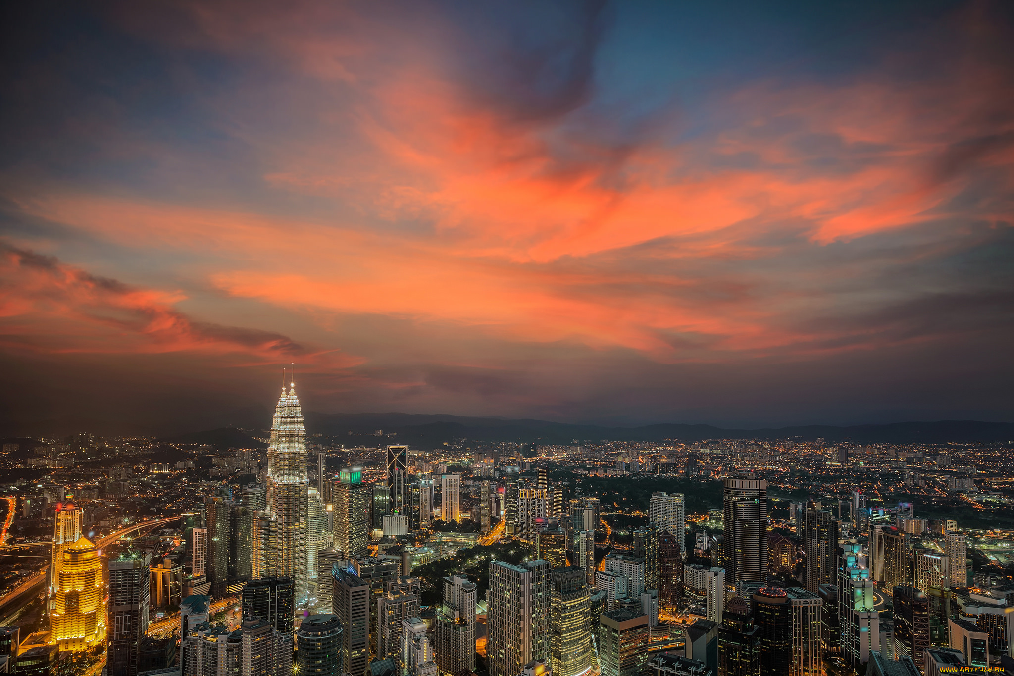 kuala, lumpur, города, куала-лумпур, , малайзия, рассвет