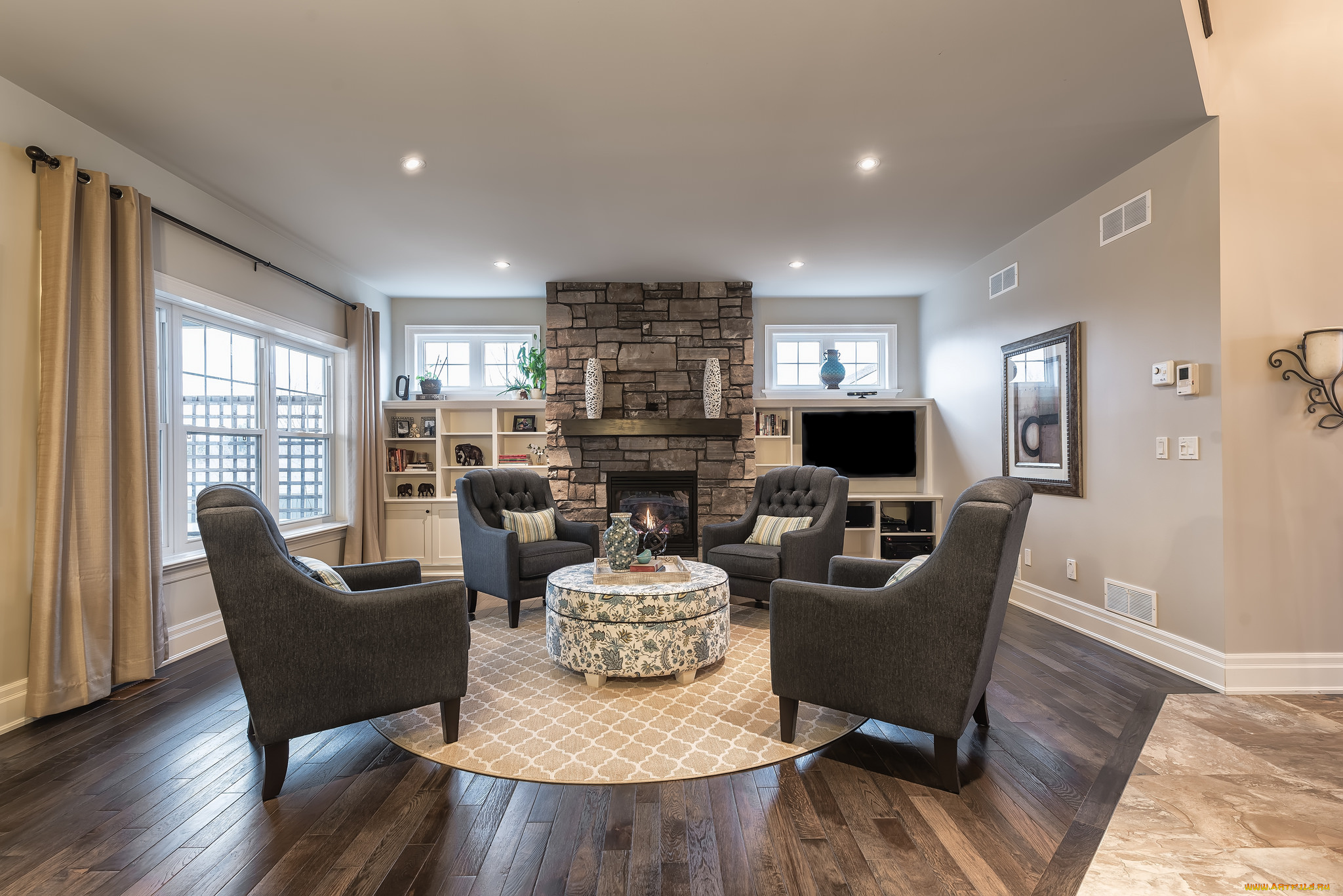 интерьер, гостиная, мебель, комната