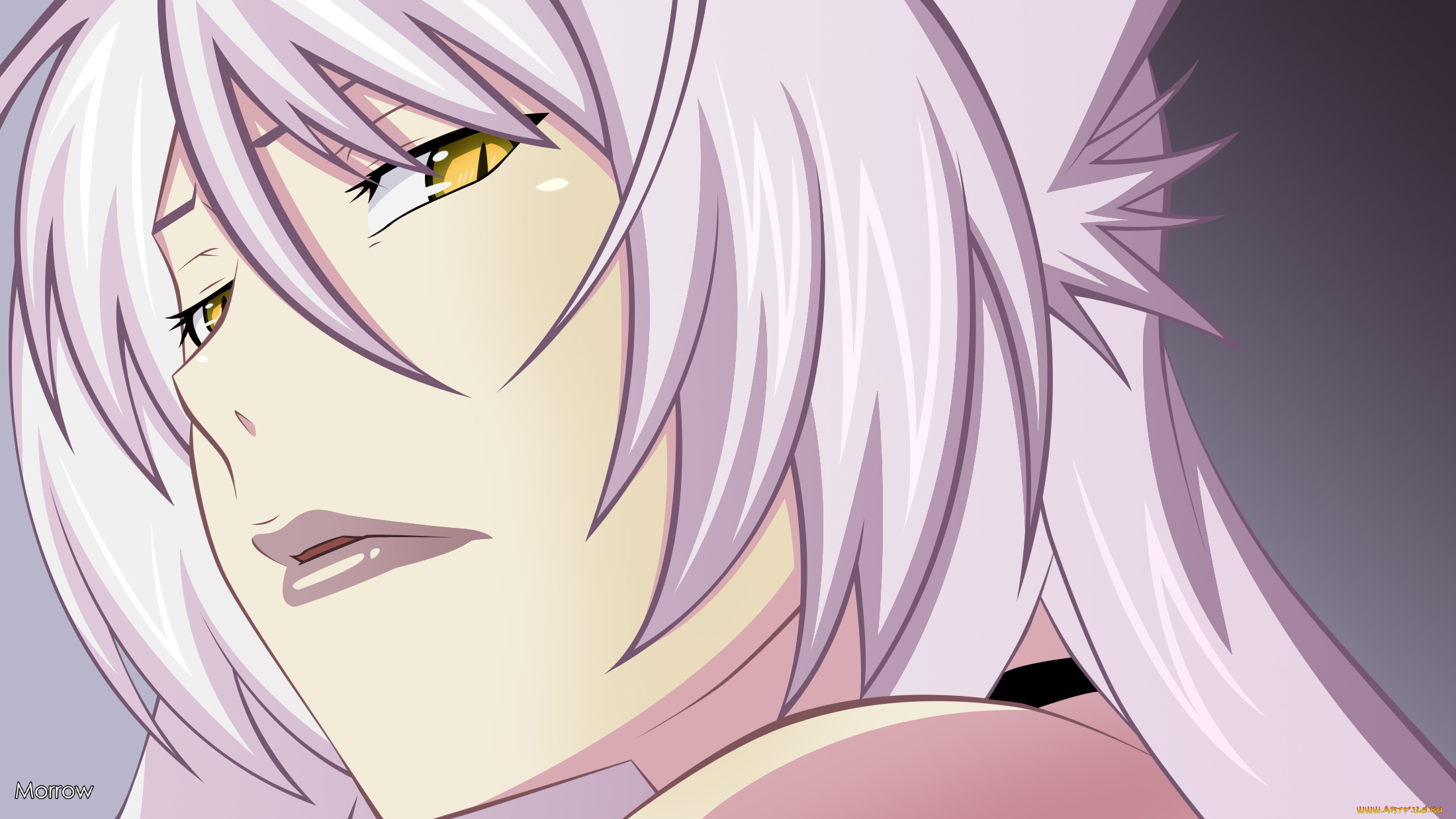 аниме, bakemonogatari, девушка, фон, взгляд