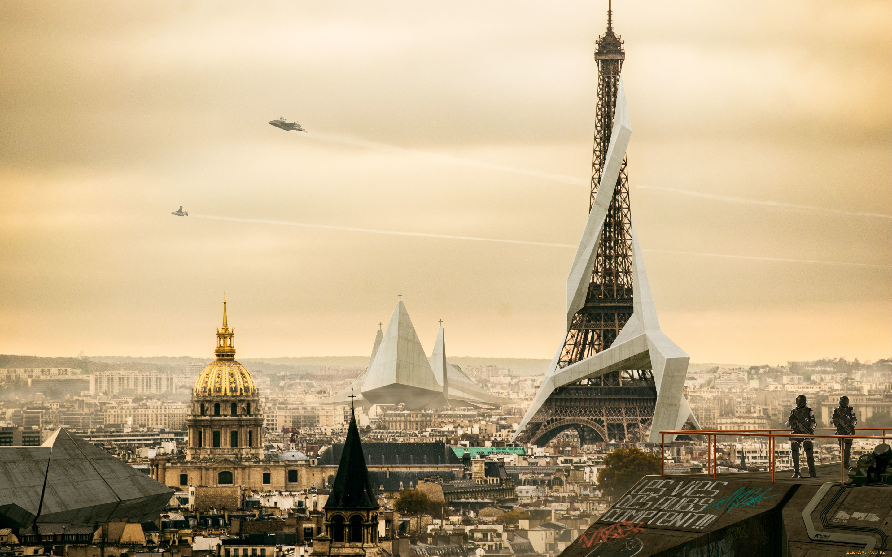 видео, игры, deus, ex, , mankind, divided, город, эйфелева, башня, deus, ex, paris, 2029, square, enix, париж, дома, art, mankind, divided