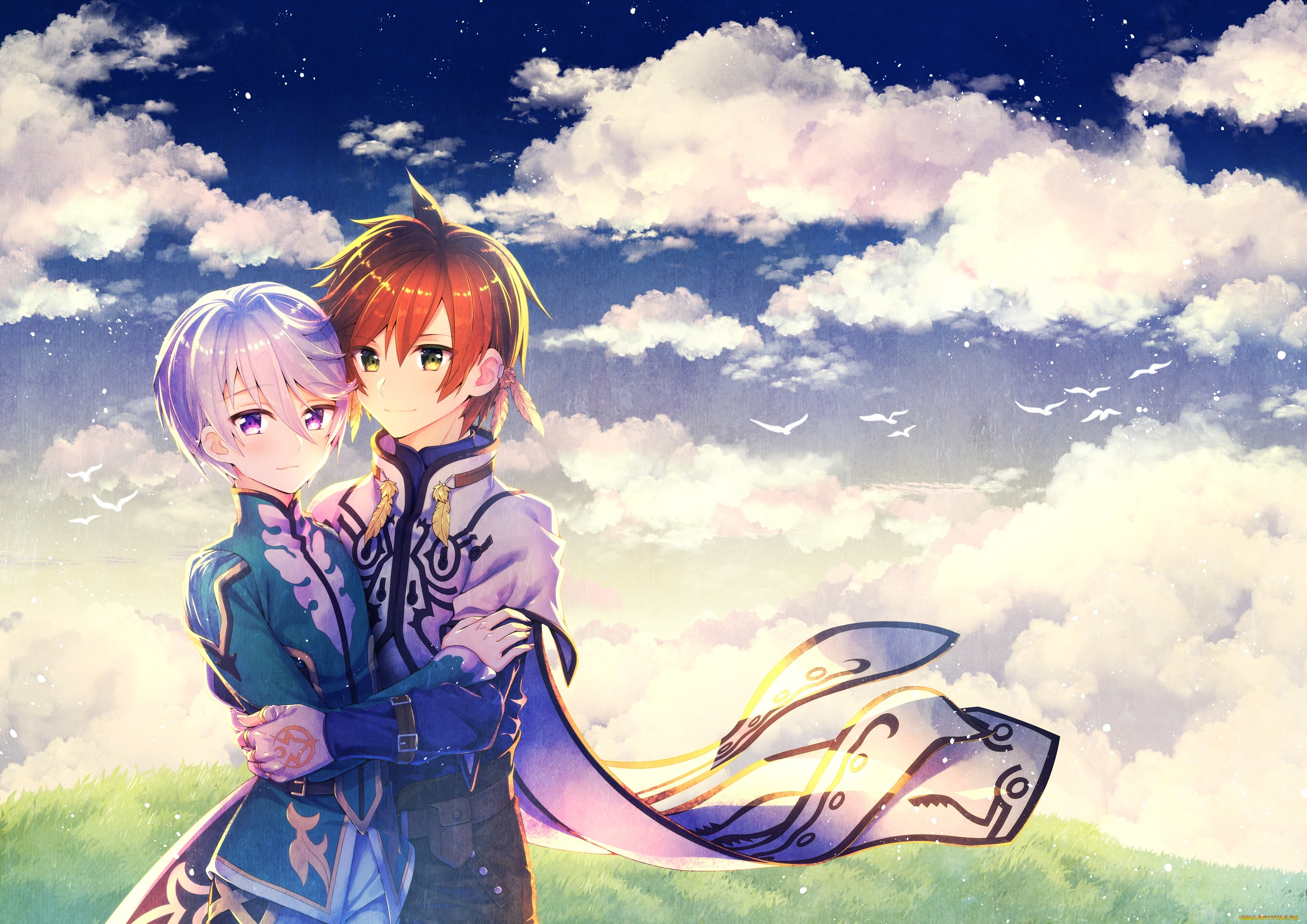 аниме, tales, of, zestiria, девушка, парень, романтика