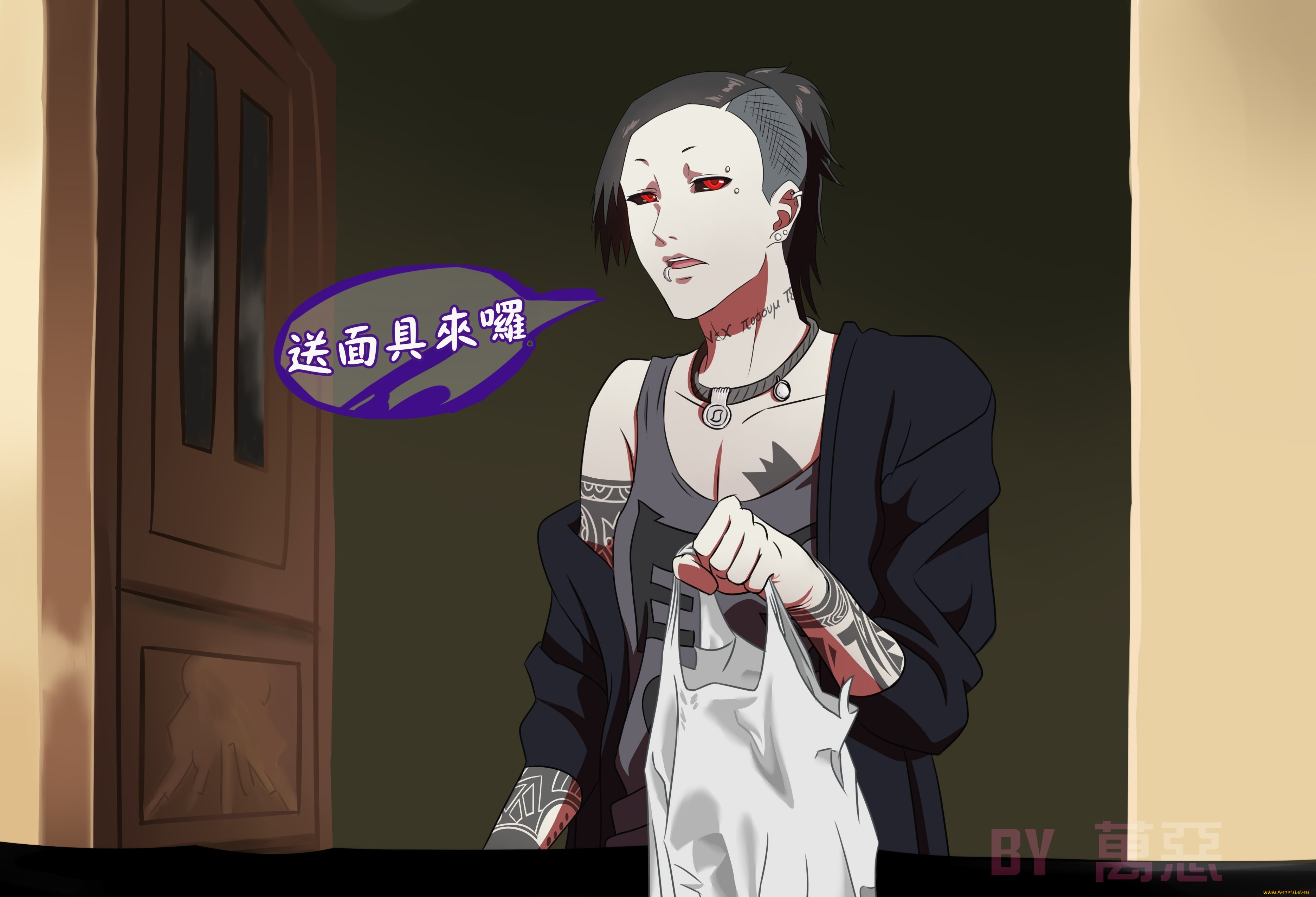 аниме, tokyo, ghoul, ута