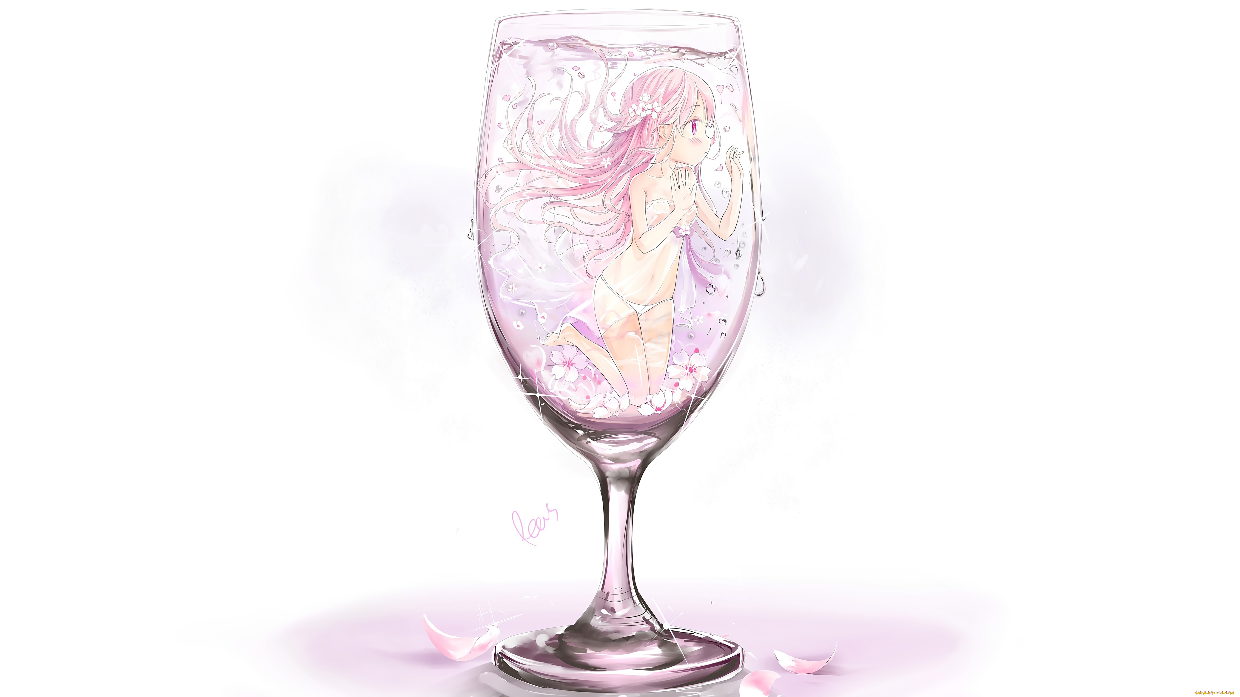 аниме, unknown, , другое, бокал