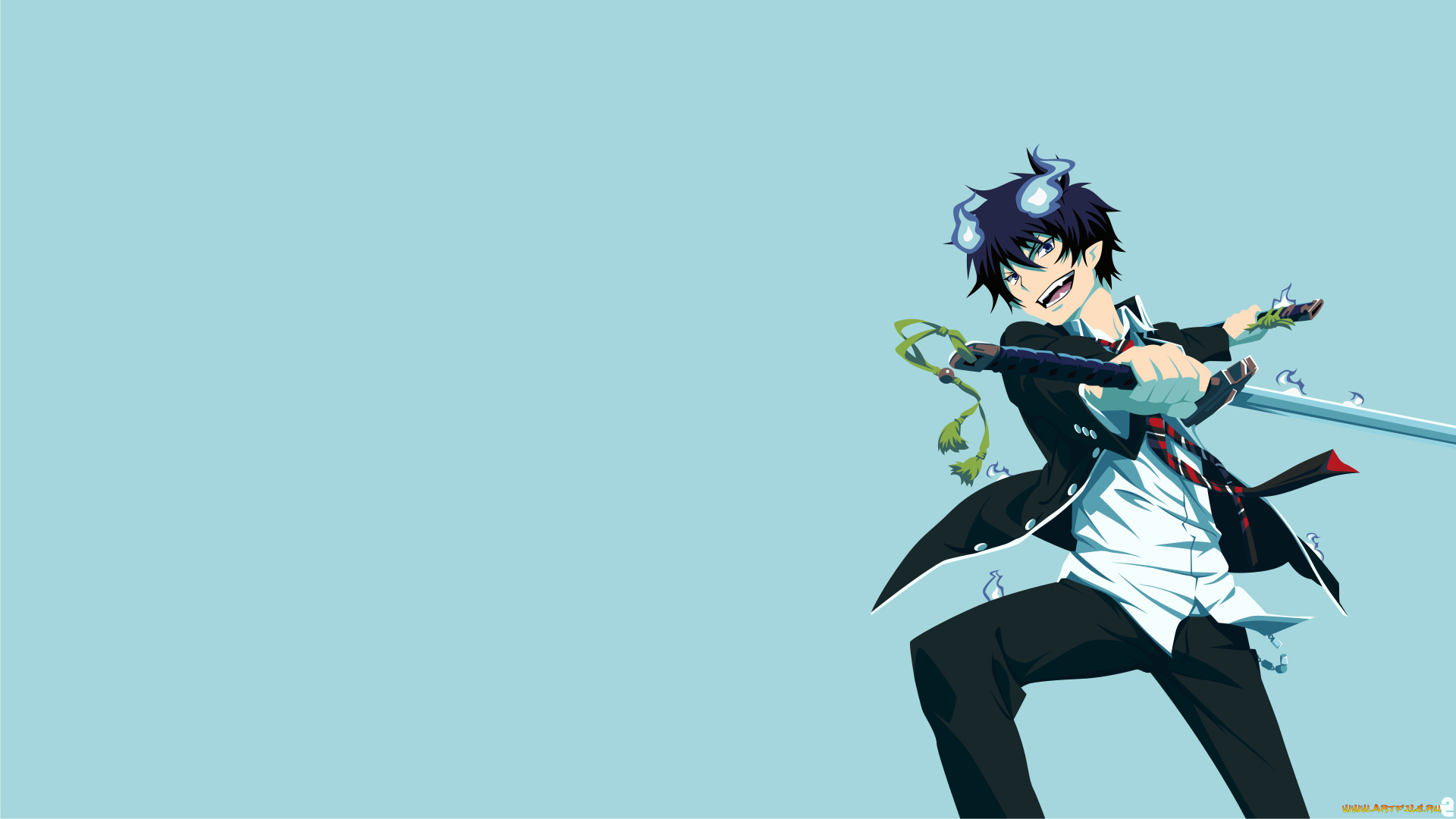 аниме, ao, no, exorcist, рин