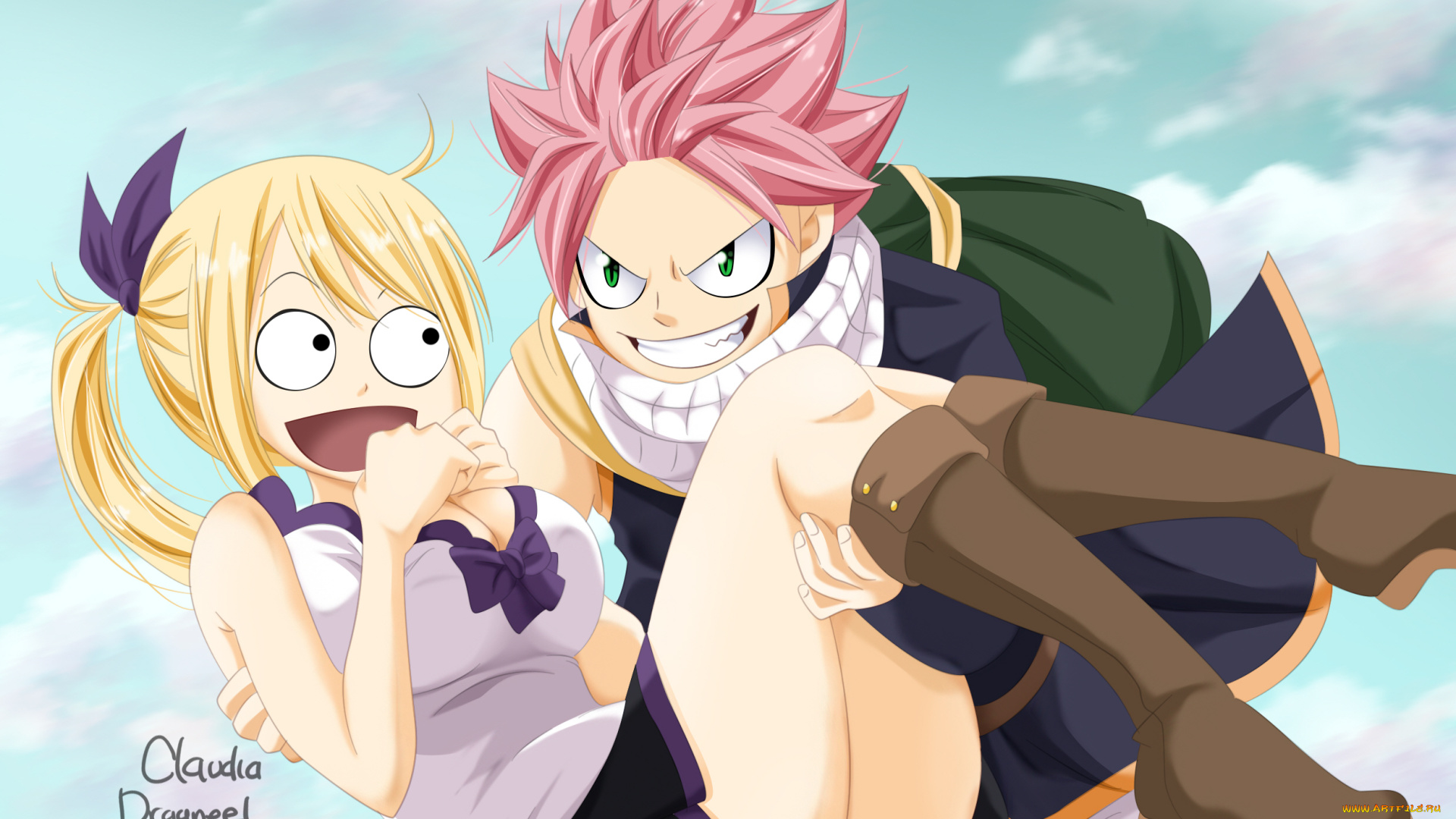 аниме, fairy, tail, пара