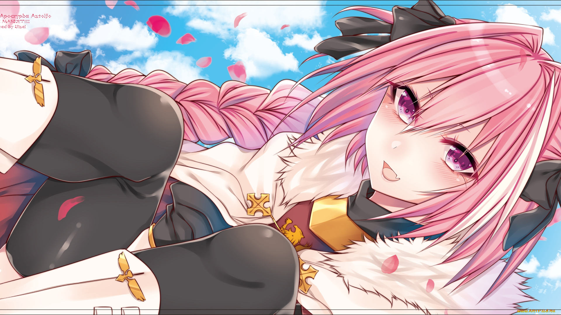 аниме, fate, stay, night, девушка, взгляд, фон