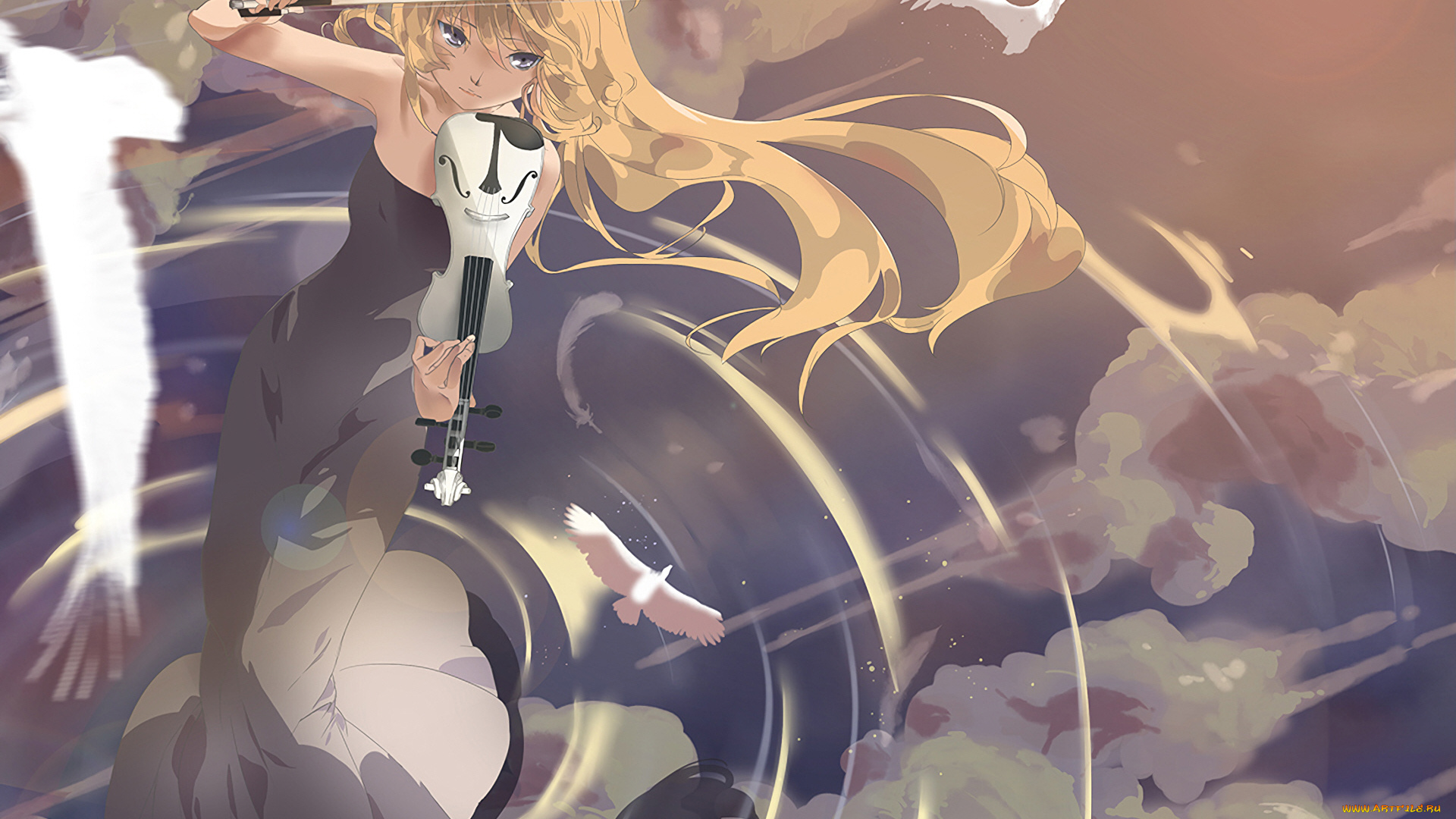 аниме, shigatsu, wa, kimi, no, uso, твоя, апрельская, ложь