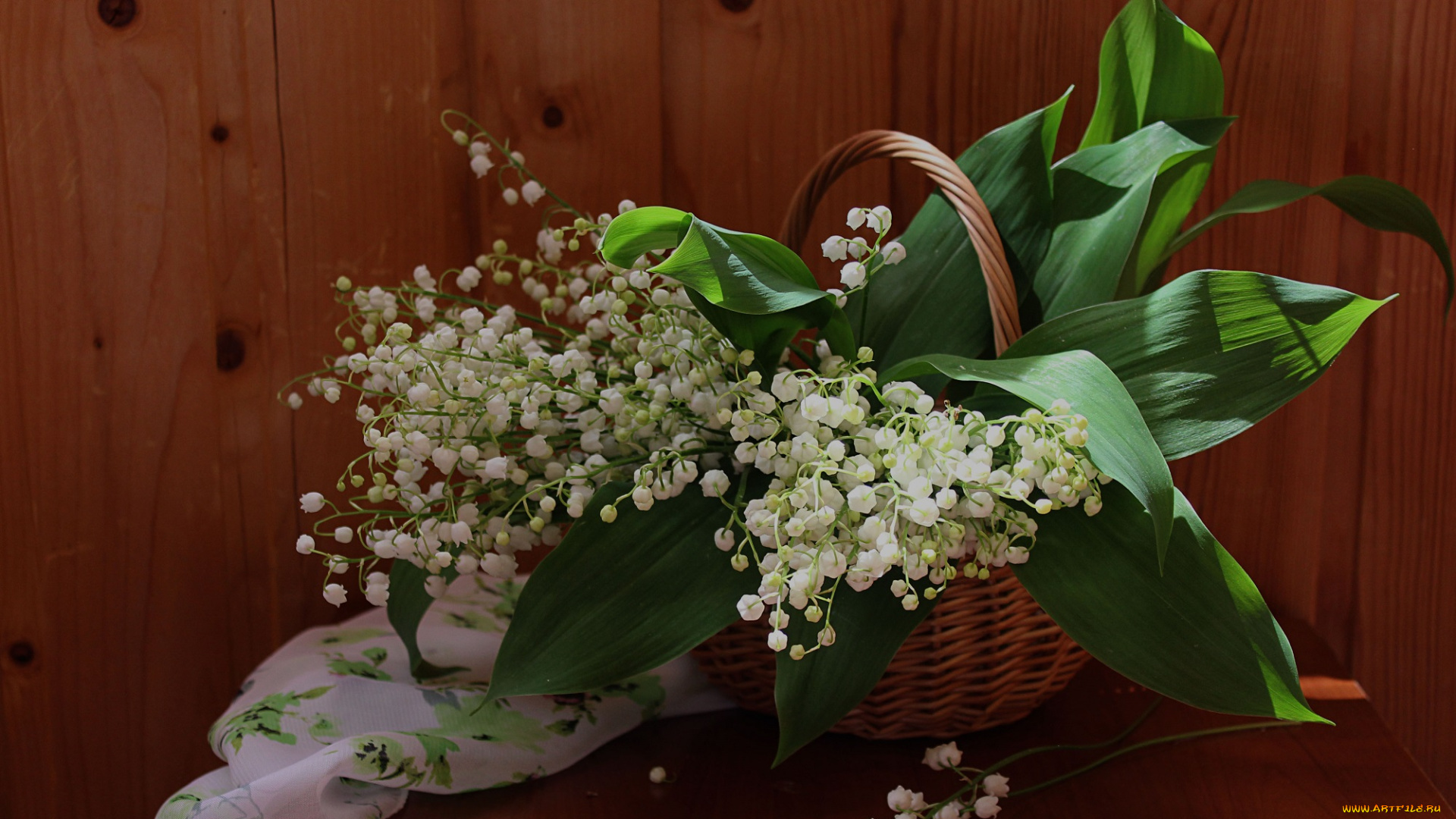 цветы, ландыши, вечер, лето, свечи, сирень